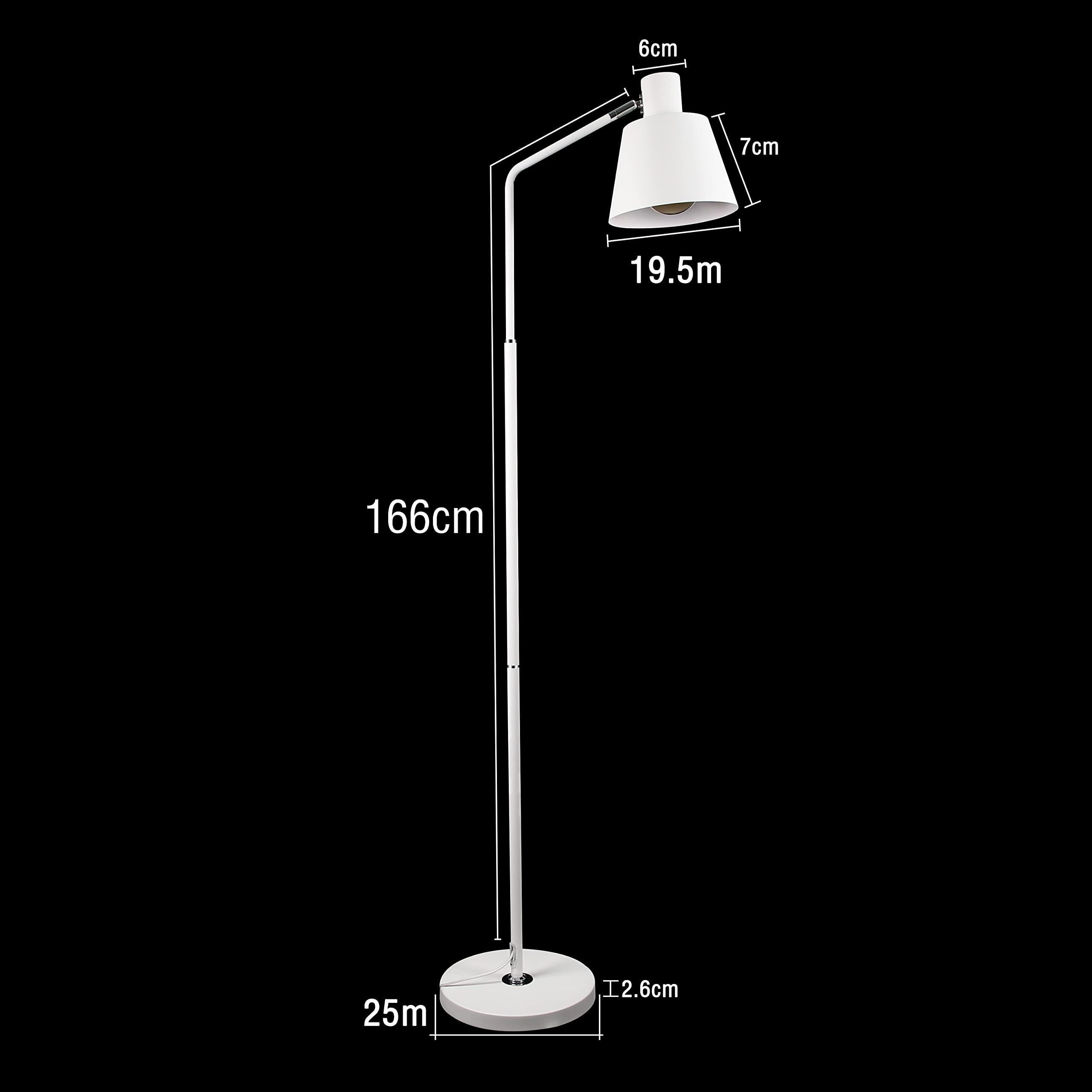 Stehlampe Nettlife Stehleuchte Leuchtmittel E27 40W) (Max. 166cm, Weiß Retro