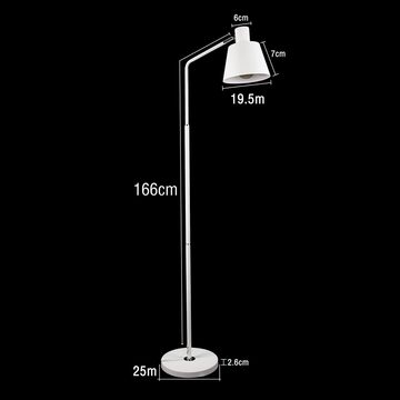 Nettlife Stehlampe Wohnzimmer Schwarz Vintage E27 Retro Stehleuchte 166cm, 90° Drehbar, LED wechselbar, Schlafzimmer Kinderzimmer Arbeitszimmer Büro