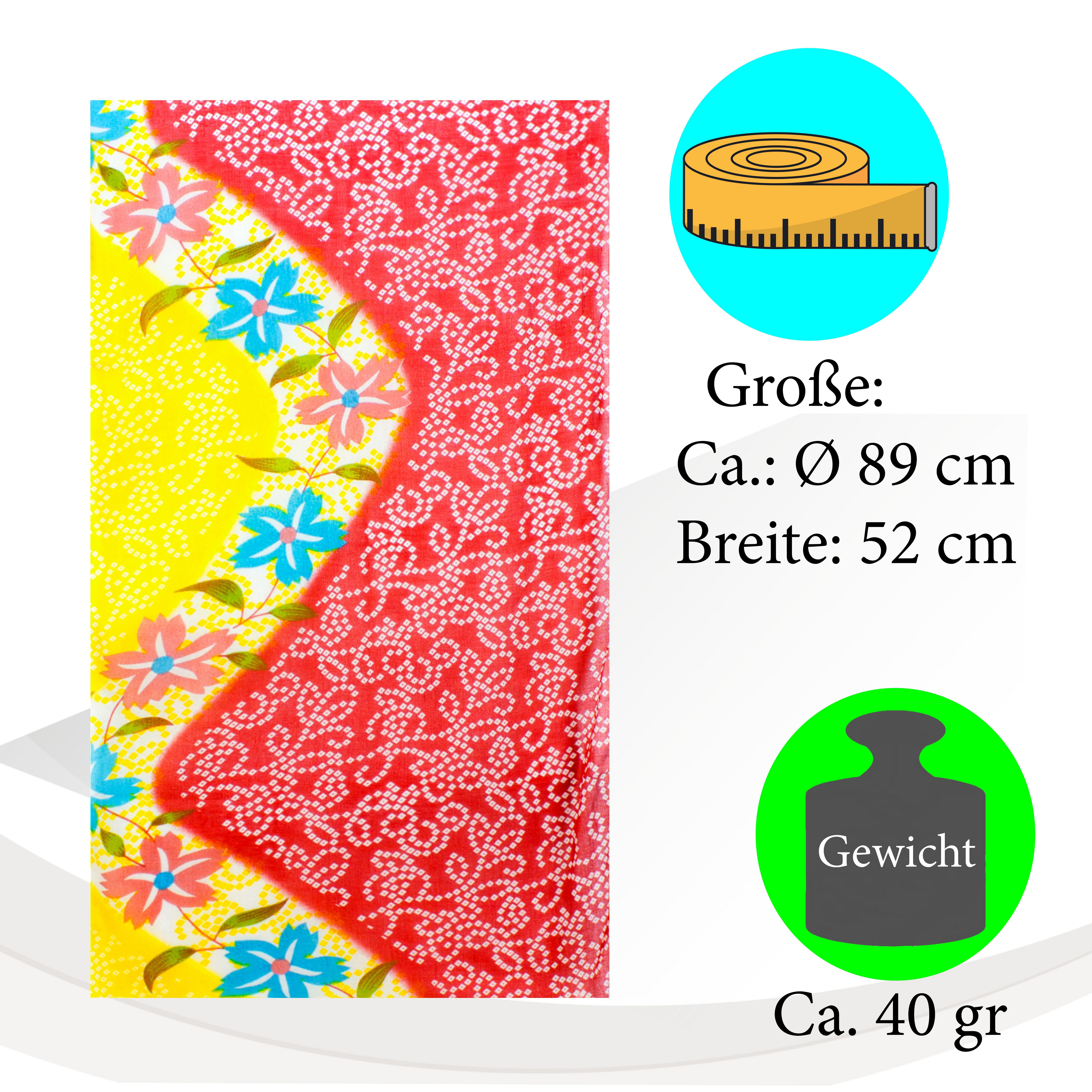 Sunsa Loop Damen Loop Schal 100% Baumwolle Schlauchschal Loopschal mit Blumen, Blumen Design