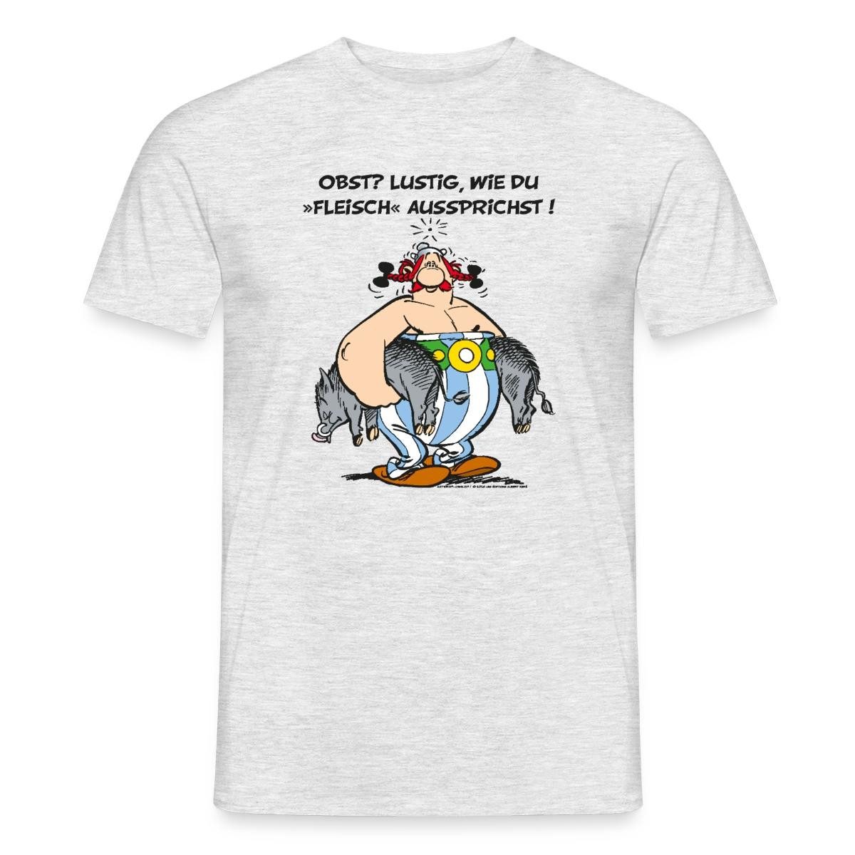 Spreadshirt T-Shirt Asterix und Obelix Obst Fleisch Spruch Männer T-Shirt (1-tlg)