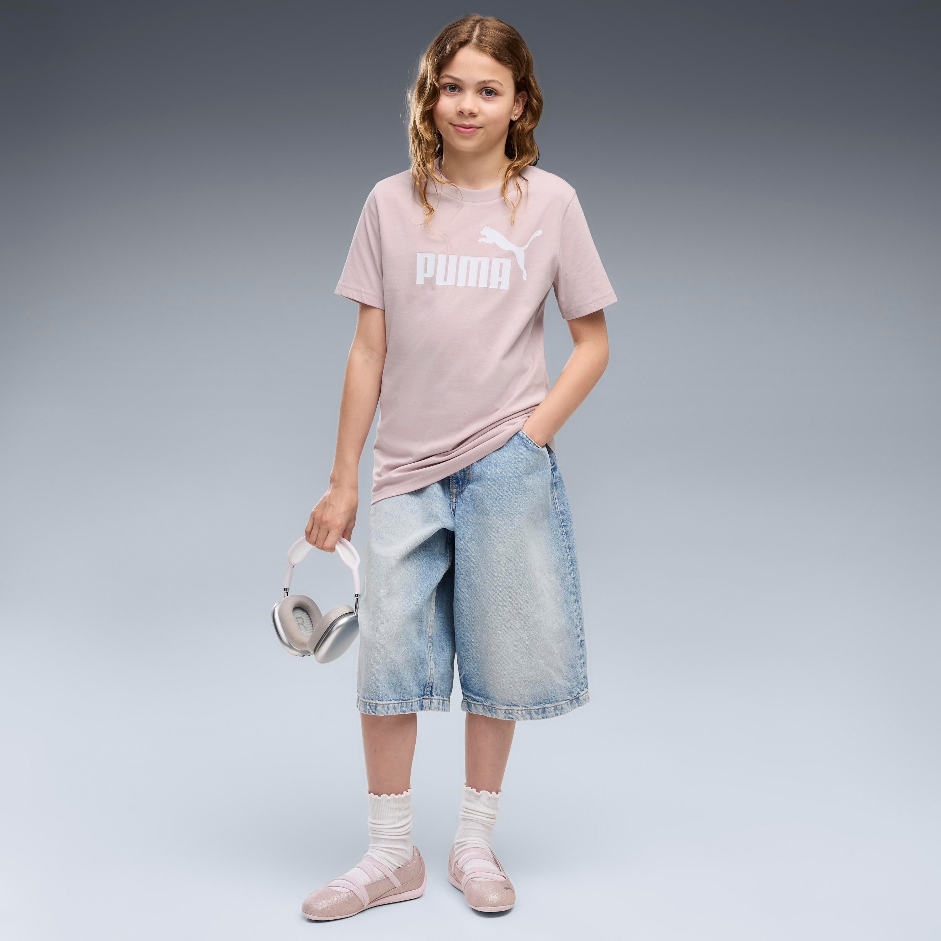 PUMA T-Shirt ESS NO 1 LOGO TEE G Regular Fit, Kurzarm, mit Kapuze, mit Logodruck – Bild 3 von 5