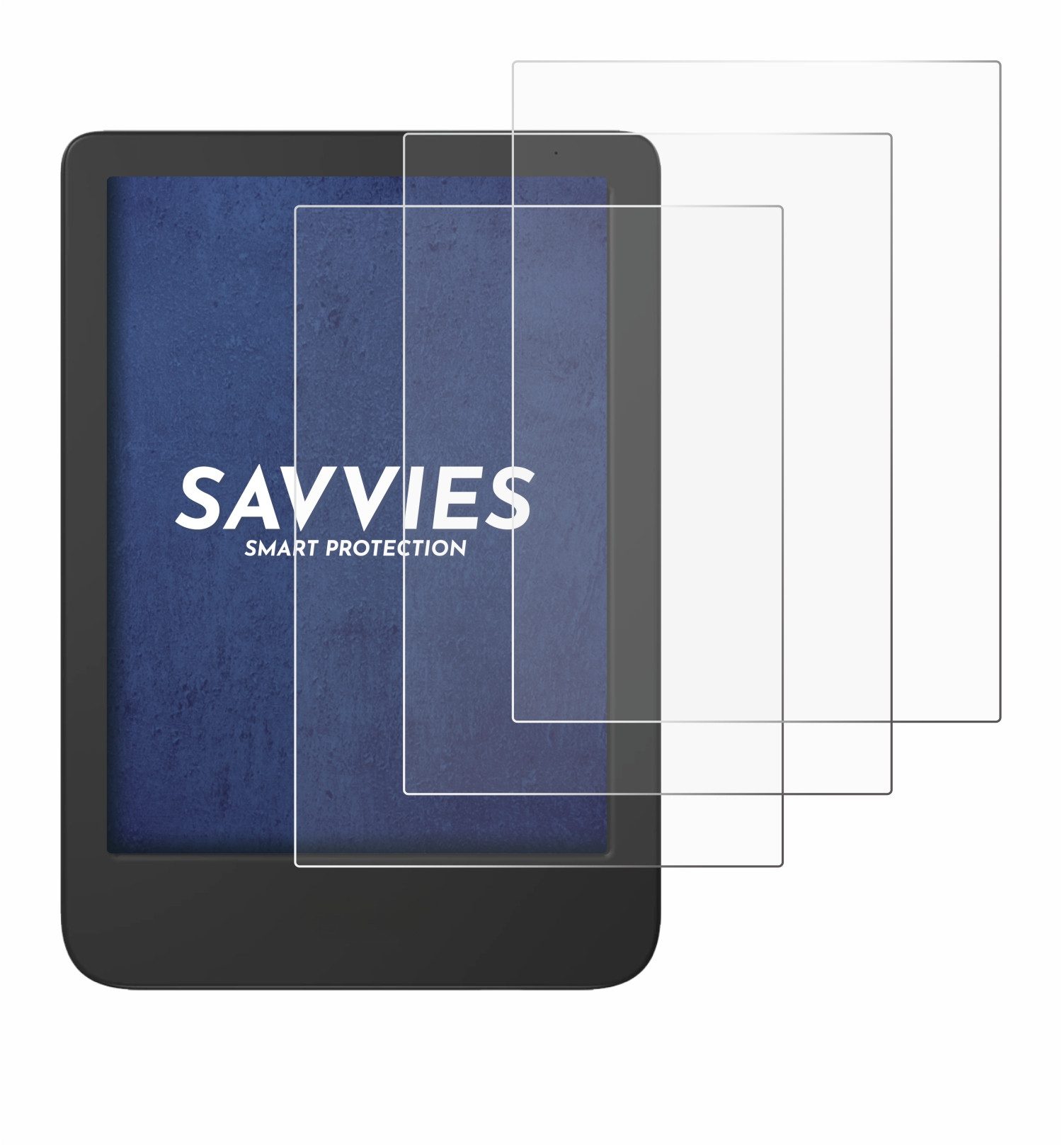 Savvies Displayschutzfolie Schutzfolie für Tolino Shine 5 Color 2024, 6 Stück, Displayschutz Schutz Folie Klar Transparent