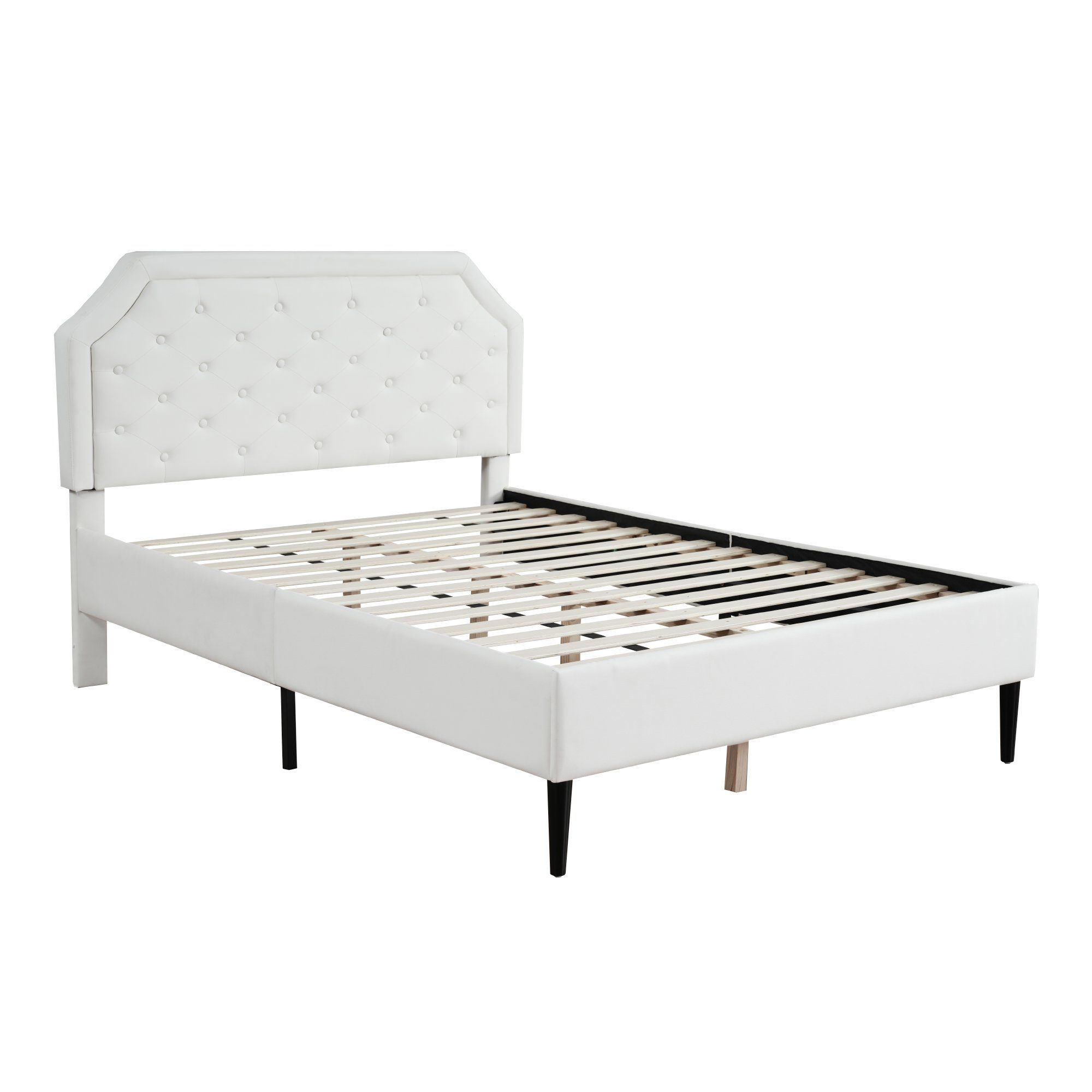 Nachttisch 140x200 Schubladen LED Weiß Schlafzimmer-Set Odikalo Betthocker Polsterbett 16-Farbe