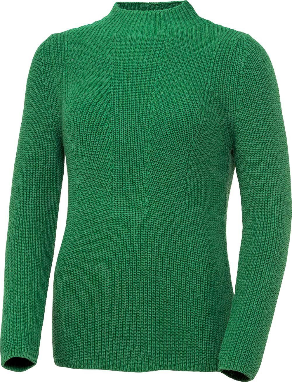 Emilia Parker Stehkragenpullover mit effektvollem Patentstrick