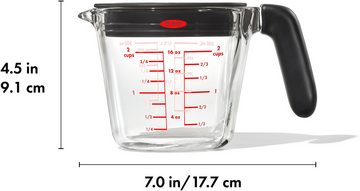 OXO Good Grips Messbecher, Glas, mit Deckel, 500 ml
