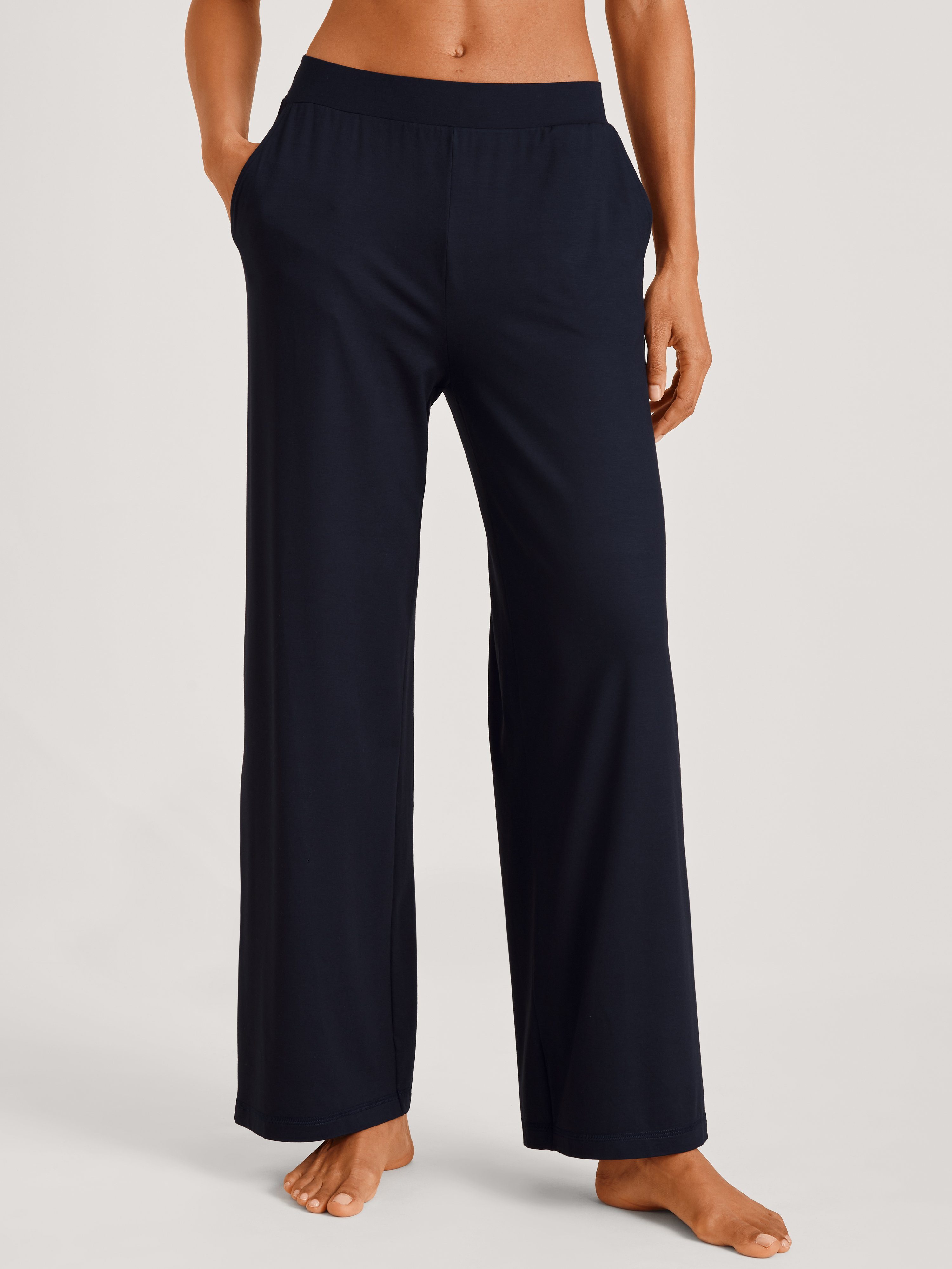 blue Loungehose CALIDA 1 1-tlg., lang Damen Stück, (1 29390 Stück) Calida Hose lapis dark