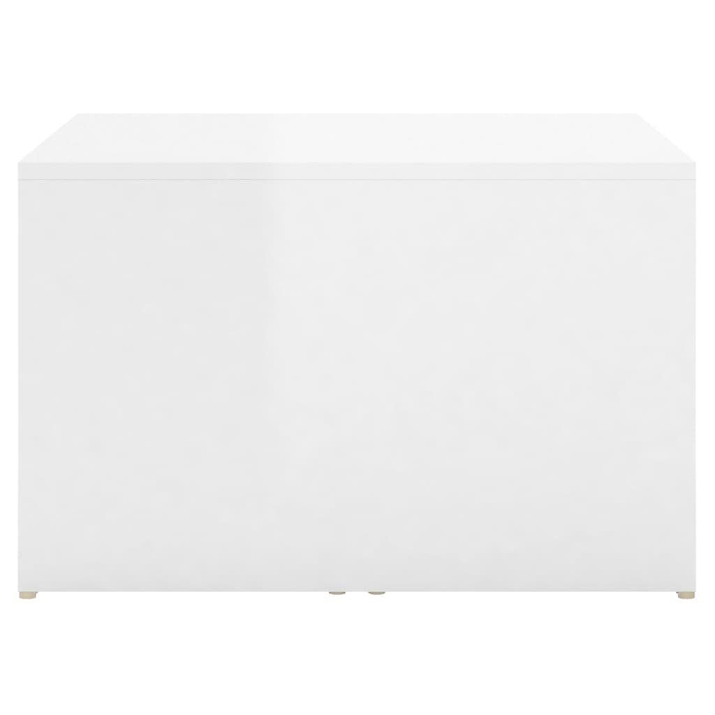 Hochglanz-Weiß Satztisch-Set | Hochglanz-Weiß 3-tlg. vidaXL (1-St) Spanplatte Couchtisch Hochglanz-Weiß 60x60x38 cm