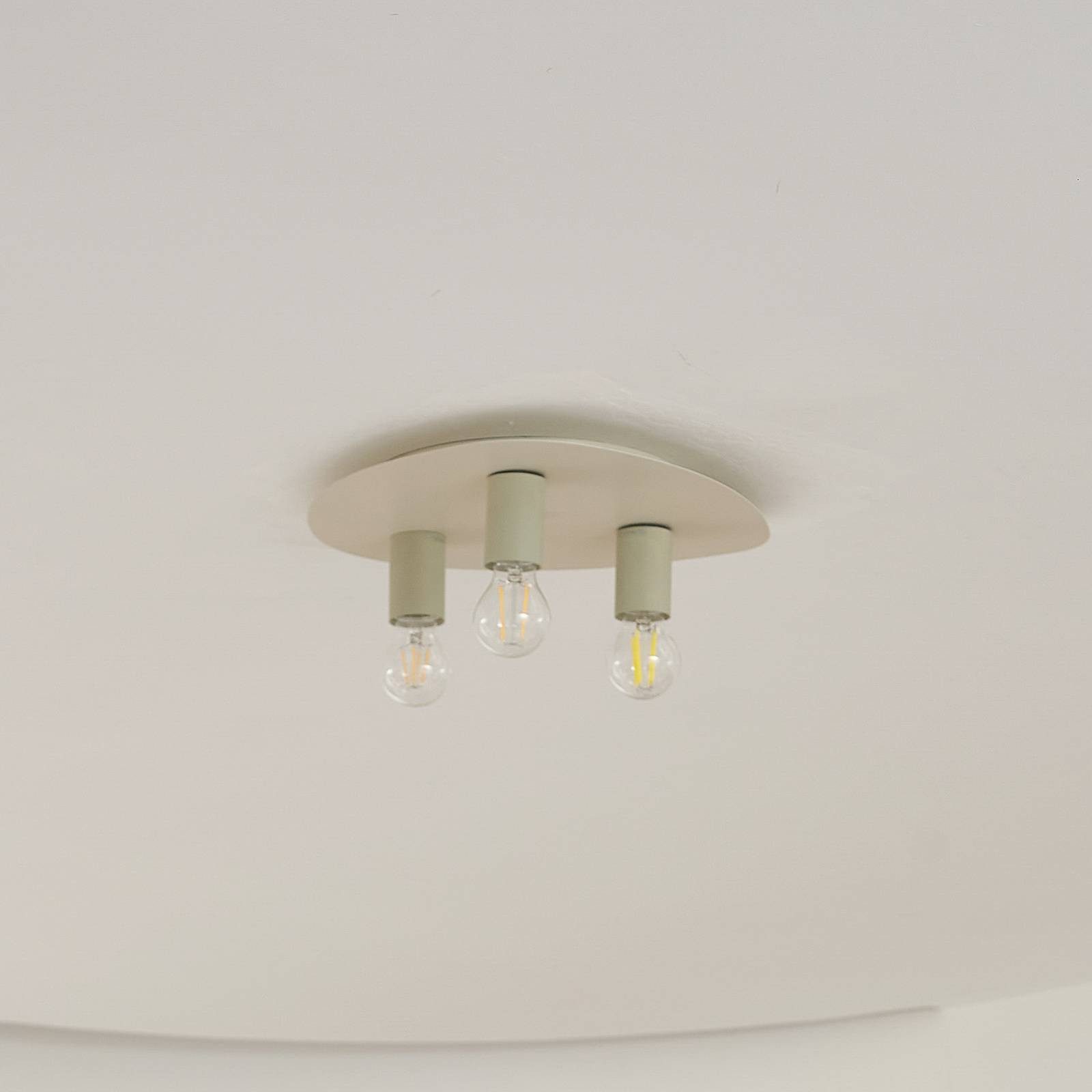 Lindby Deckenleuchten Tommen, Metall, Creme IP20, 3 x 15 W LED