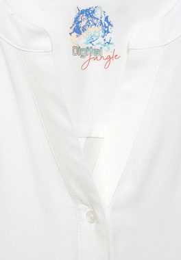 Cecil Longbluse Cecil Lange Bluse in Unifarbe in Vanilla White (1-tlg) Locker geschnitten