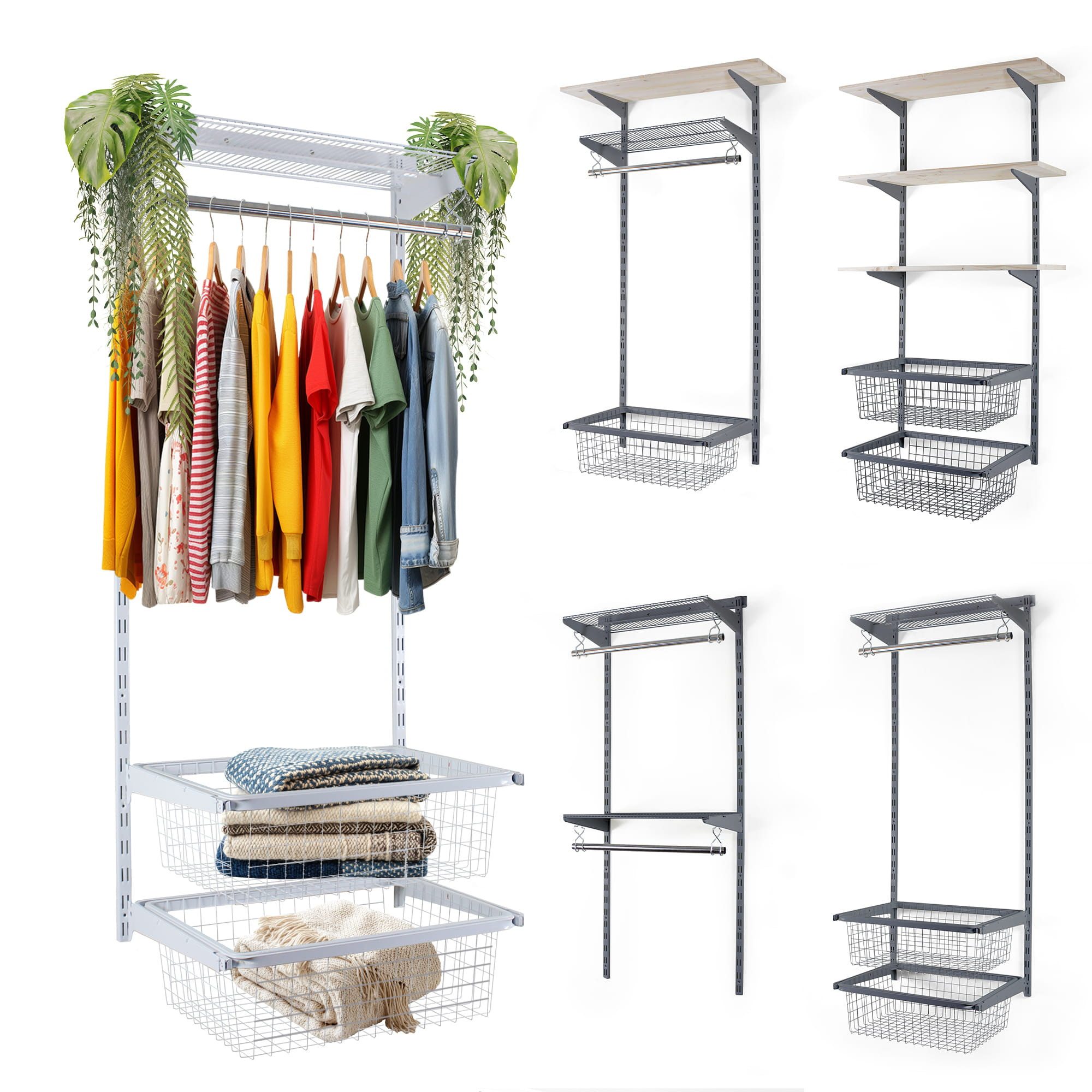 BOOMET Kleiderschrank Kleiderschranksystem Bausatz (Bacic 1 günstig online kaufen