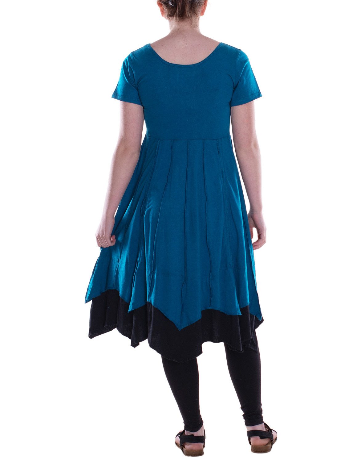 Vishes Midikleid Damen knielanges Kleid Baumwolle günstig online kaufen