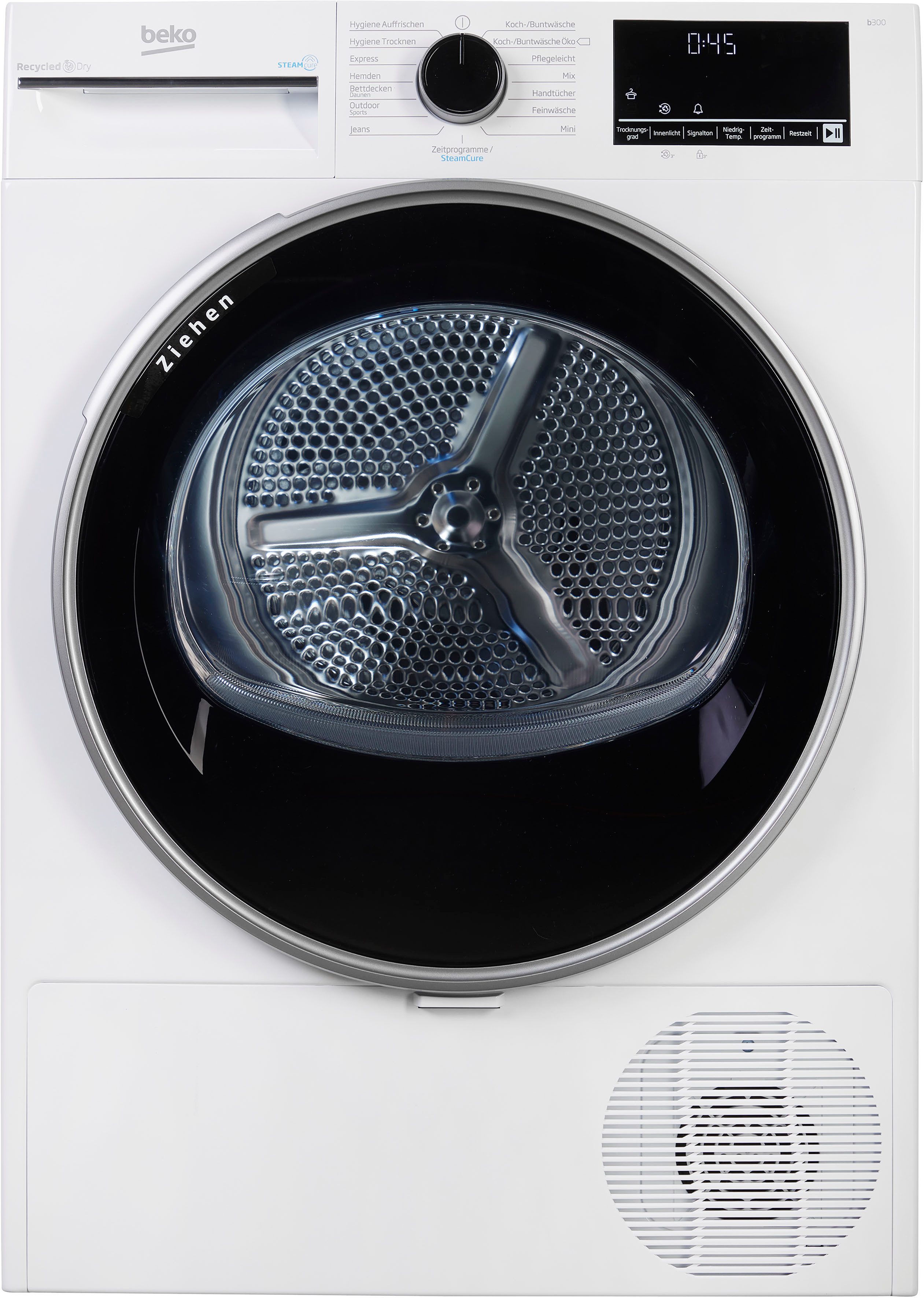 BEKO Wärmepumpentrockner B3T422391, AquaWave & SteamCure: sanft trocknen, bügelfrei – 8 kg