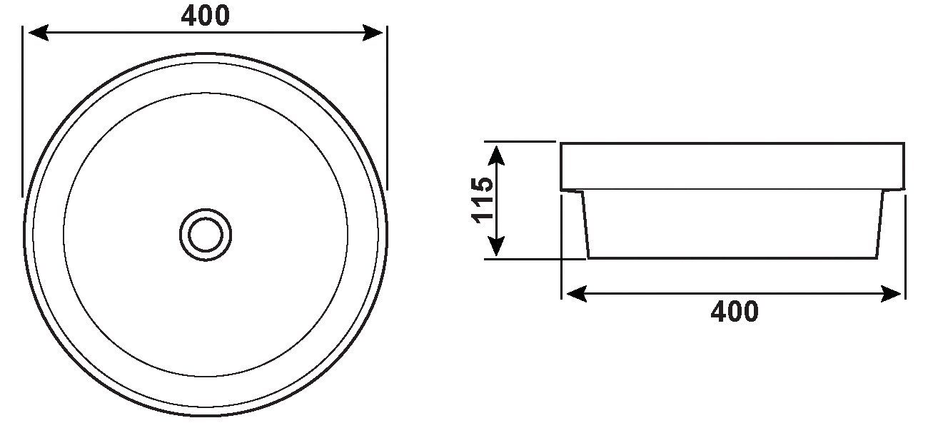 CORNAT Aufsatzwaschbecken »CAVES«, Durchmesser 41 cm-HomeTrends