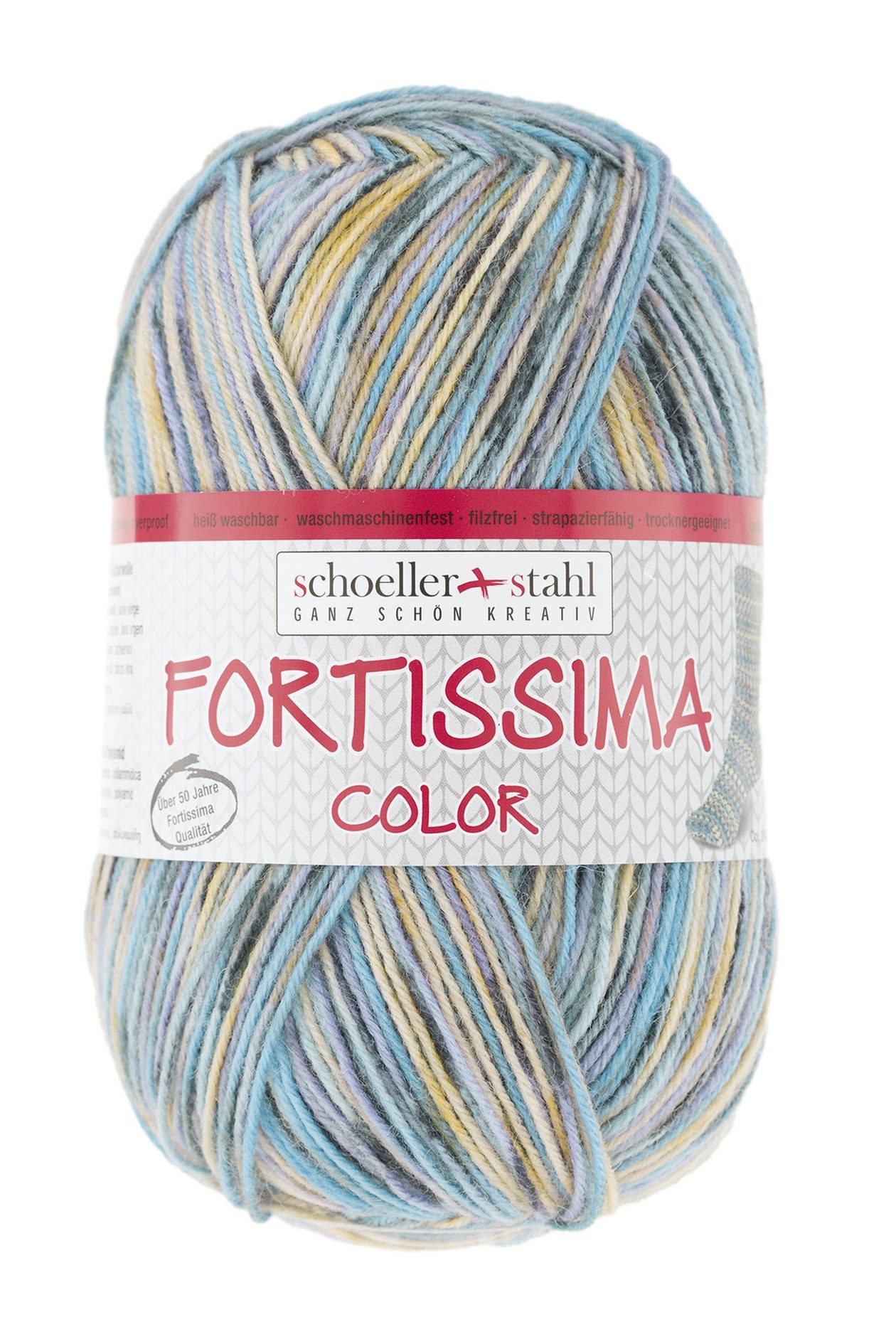 Schoeller + Stahl Fortissima Socka 4-fach Color Häkelwolle, 420 m, pflegeleicht, formstabil und hoher Tragekomfort
