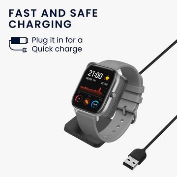 kwmobile USB Ladegerät für Huami Amazfit GTS 4 / GTR 4 / GTR 4 Pro USB-Ladegerät (1-tlg., USB Kabel Charger Stand - Smart Watch Ladestation - Standfunktion)