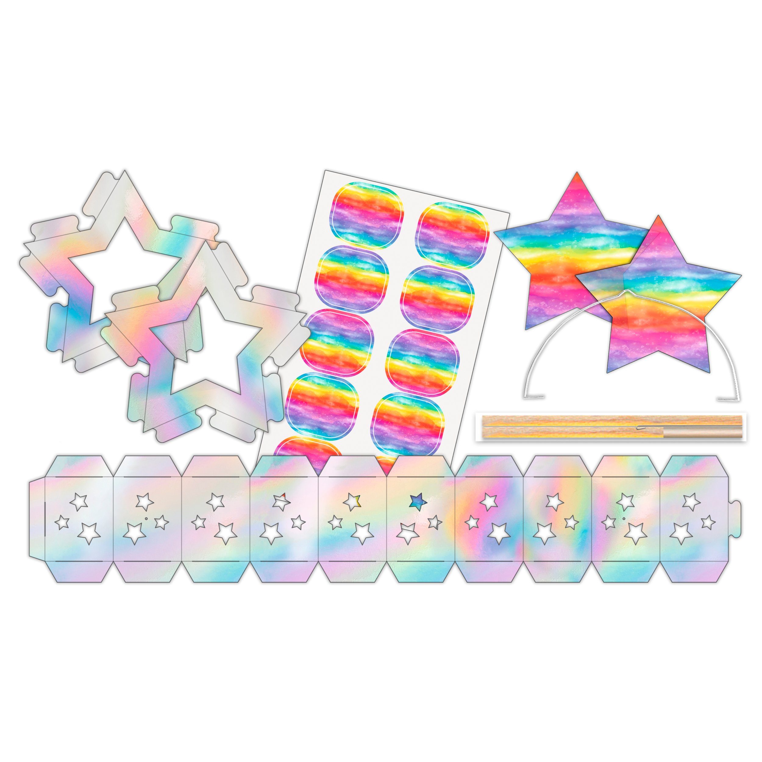 Ursus - Ludwig Bähr Kreativset Laternen-Bastelset 'Twinkle Star Irisierend, günstig online kaufen