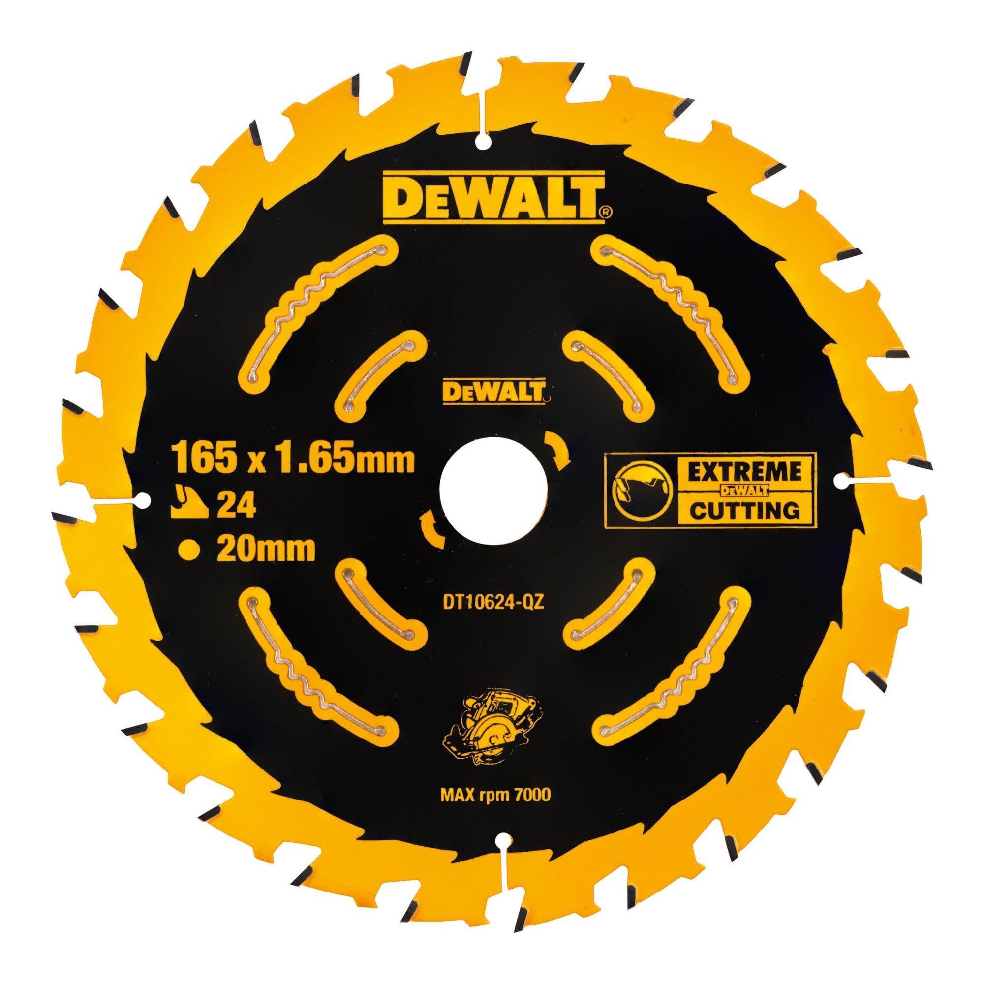 DeWalt Kreissägeblatt DEWALT Kreissägeblatt Akku 165/20 mm 24WZ DT10624-QZ