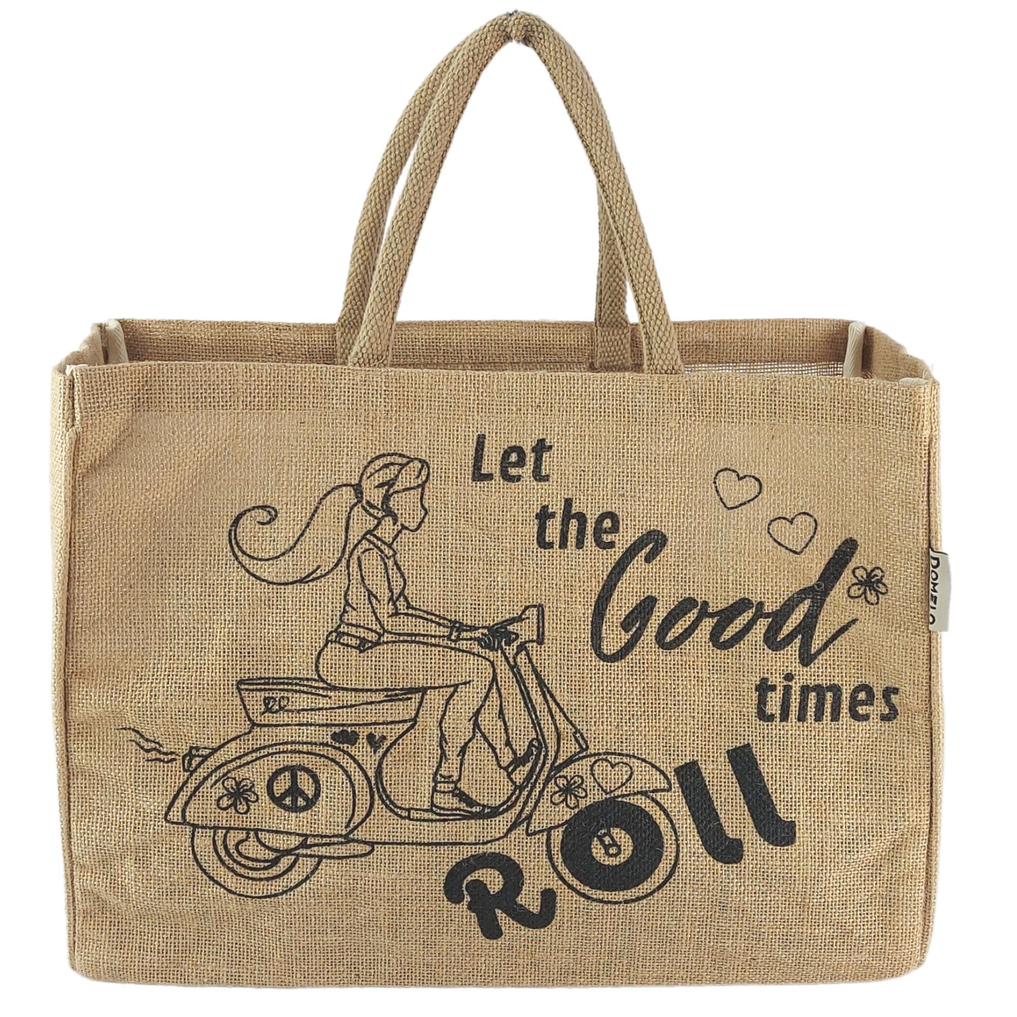 Domelo Einkaufsshopper Jute Einkaufskorb, Vegan Einkaufstasche, günstig online kaufen