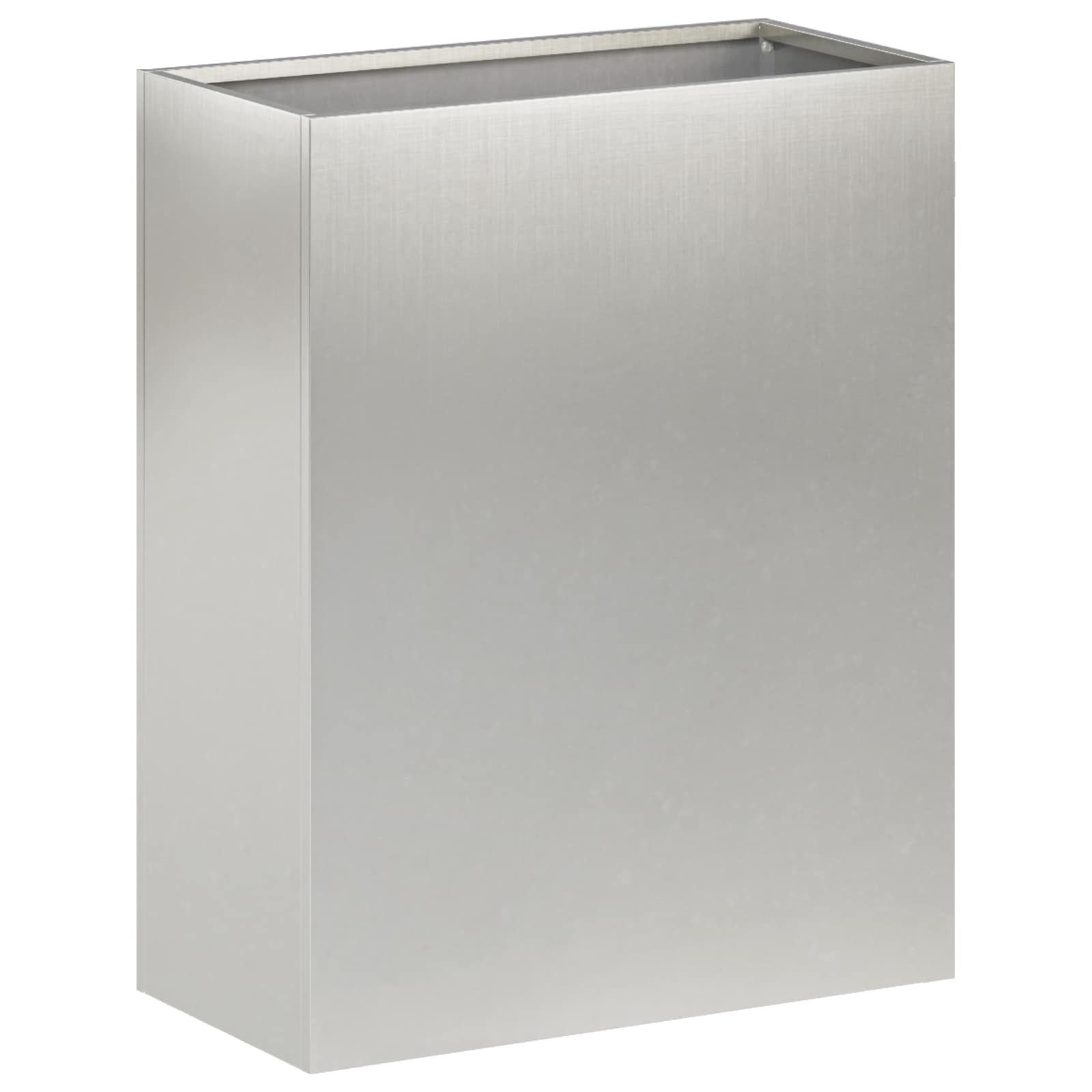 vidaXL Blumentopf Garten-Pflanzgefäß Silber 40 x 20 x 50 cm Edelstahl (1 St)