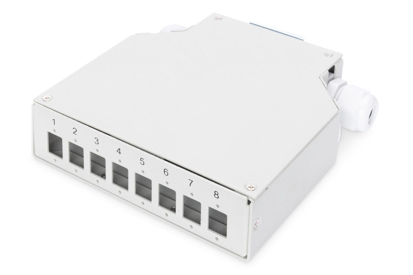 Digitus Hutschienen Spleißbox für 8 LC/DX Kupplungen Netzwerk-Switch