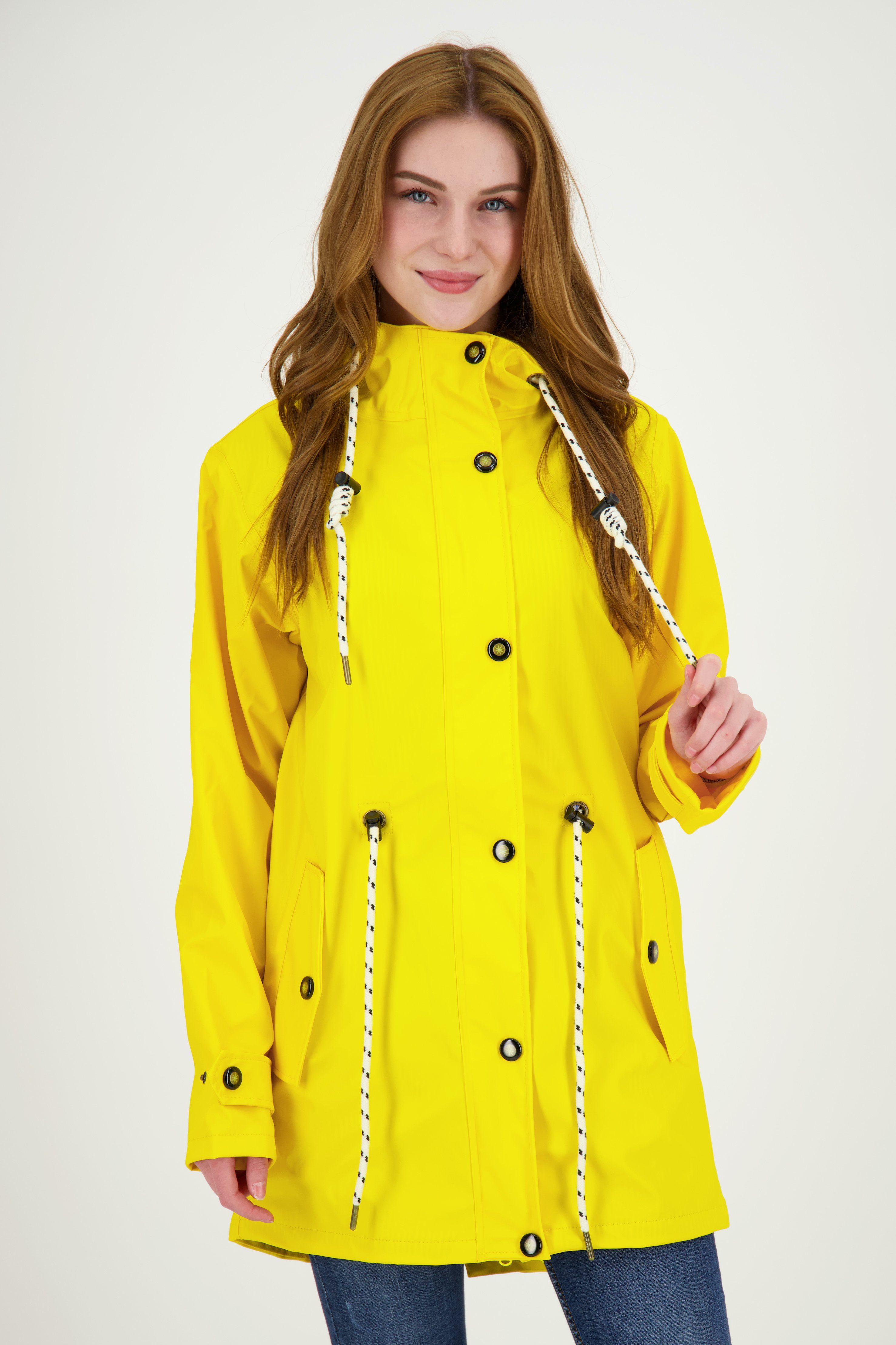 DEPROC Active Regenjacke Friesennerz LOVE PEAK UNI WOMEN auch in Großen Größen erhältlich gelb | Windbreakers