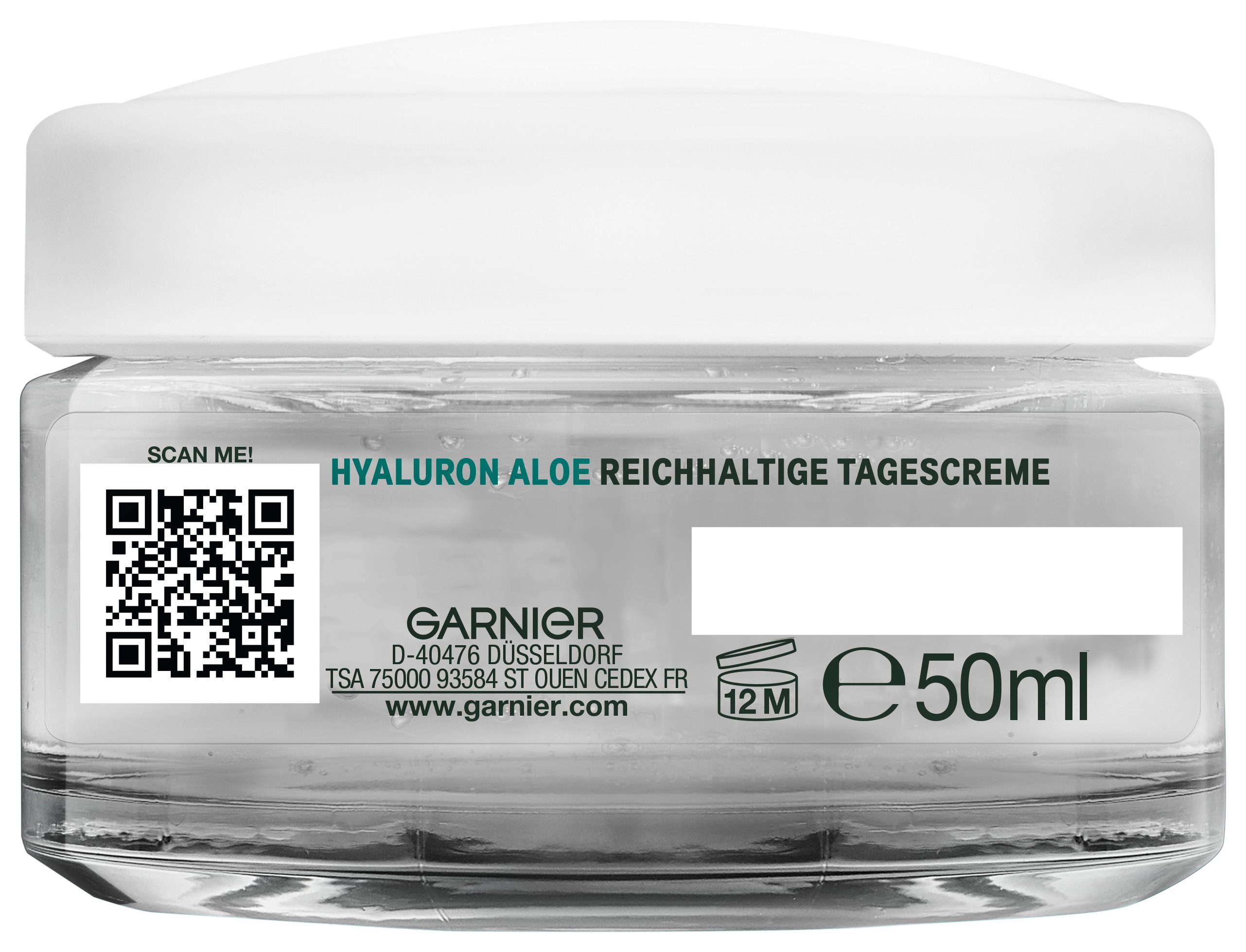 GARNIER Gesichtsgel Garnier Hyaluron Aloe Reichhaltige Tagescreme, feuchtigkeitsspendend, leicht, beruhigt, 48h Wirkung