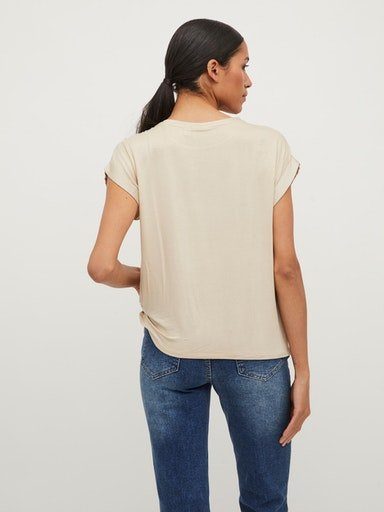 Vila Kurzarmshirt VIELLETTE S/S SATIN TOP - NOOS Satin Optik günstig online kaufen