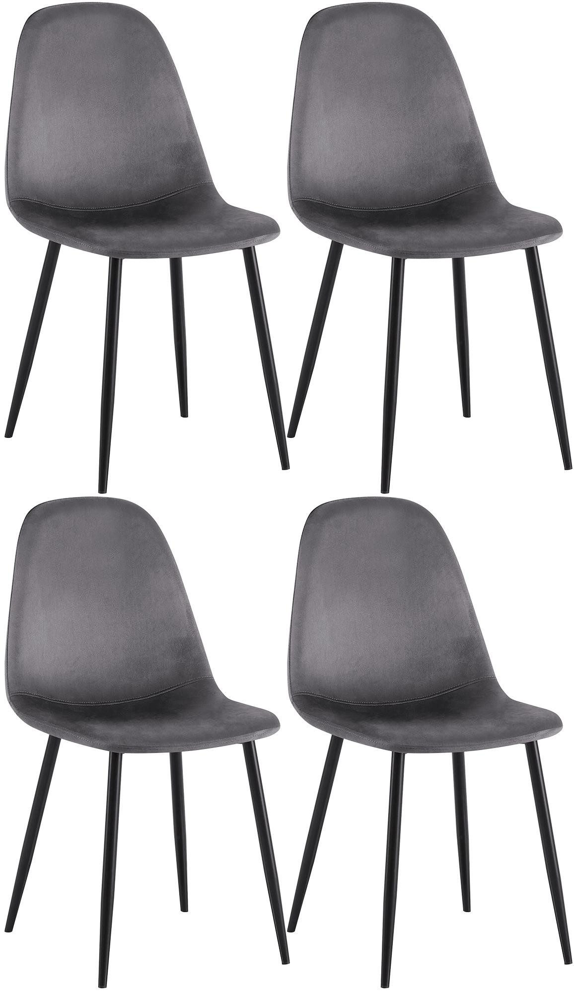 CLP Esszimmerstuhl Napier (4er Set), Metall, günstig online kaufen