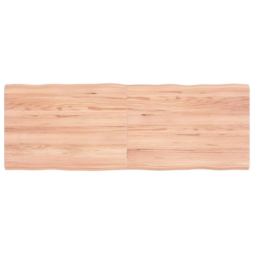 furnicato Tischplatte 140x50x(2-4) cm Massivholz Behandelt Baumkante (1 St)