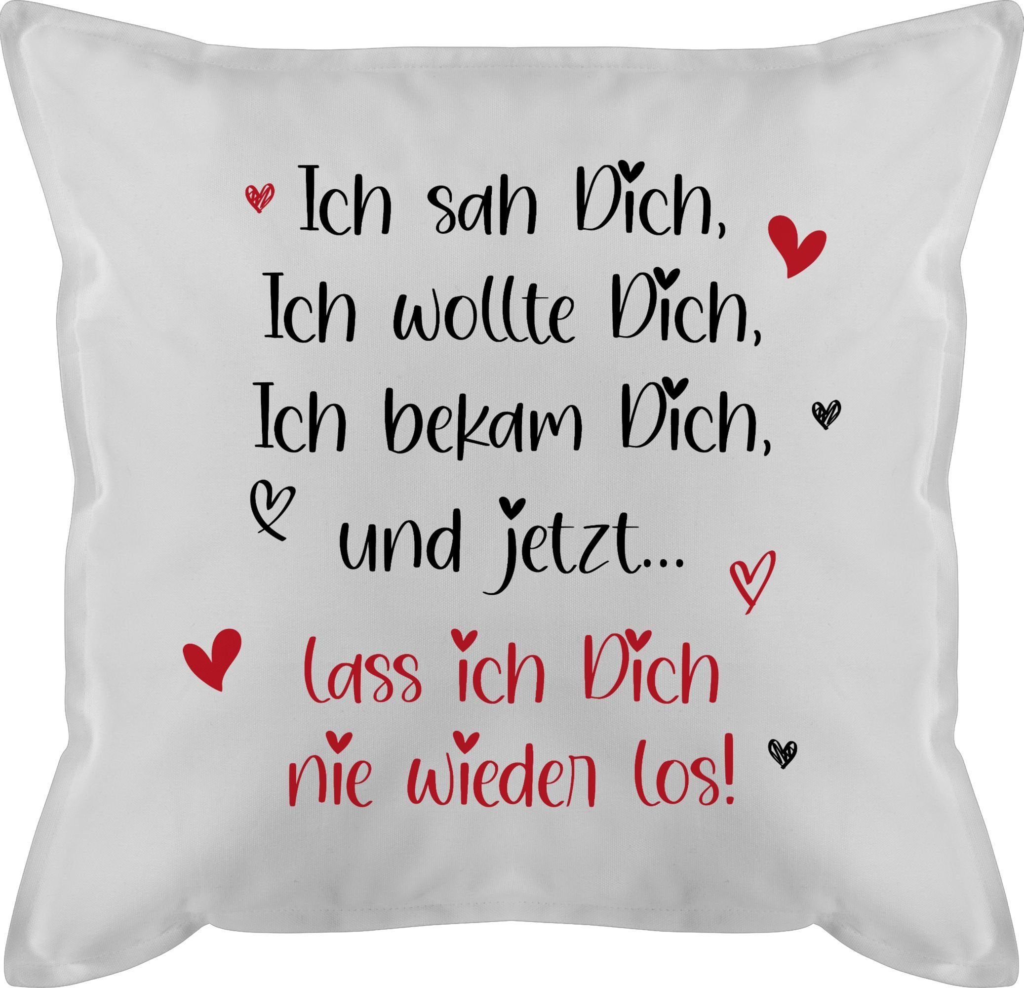 Shirtracer Dekokissen Ich sah Dich Dich ich Valentinstag Dich Partner Geschenke bekam li, Dekokissen ich - 1 Weiß wollte Ich Geschenk