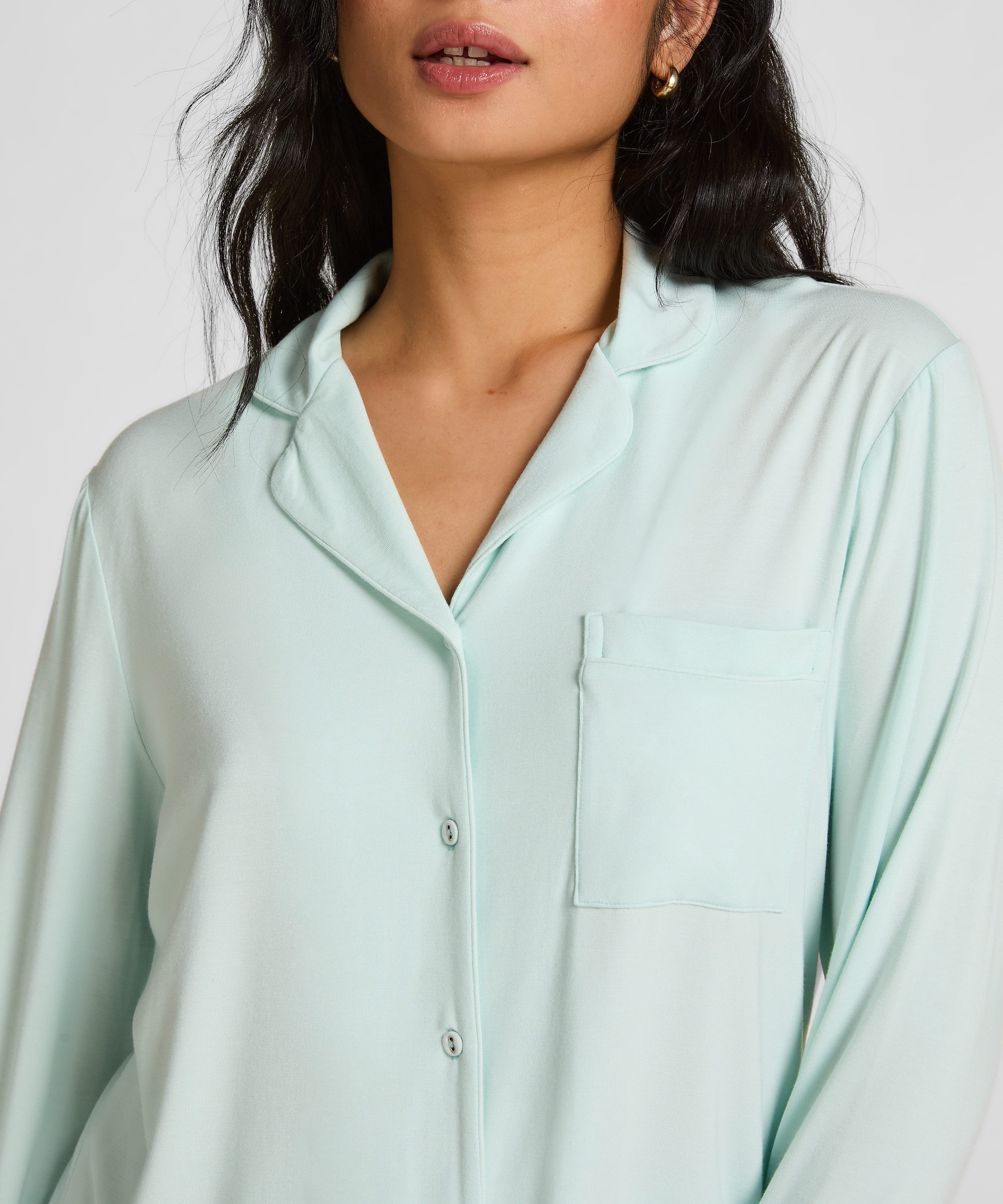 Hunkemöller Pyjama Langärmelige Jersey-Jacke Essential günstig online kaufen