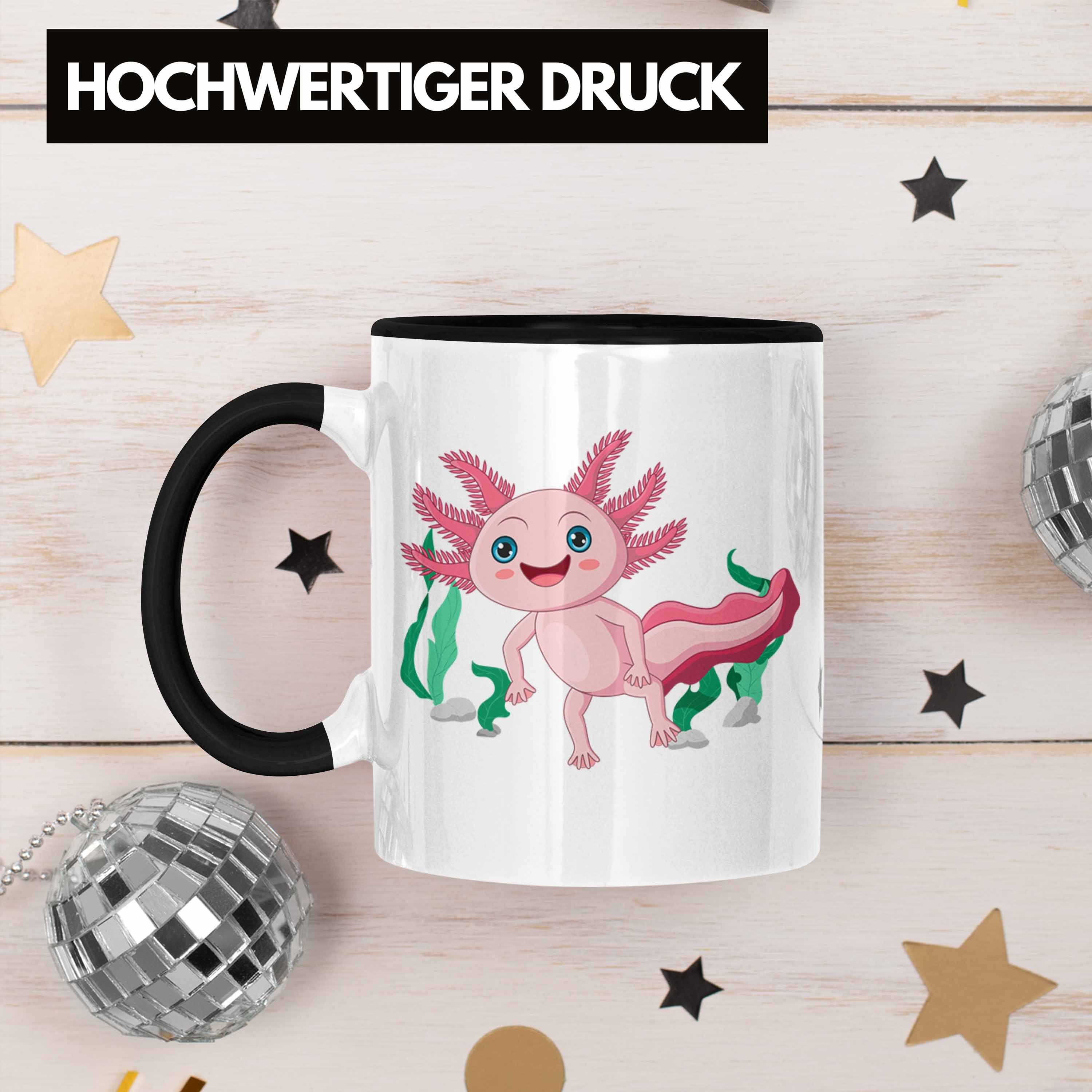 Trendation Tasse Trendation - Axolotl Schwanzlurch-Liebhaber Süß Schwarz Geschenk für Tasse