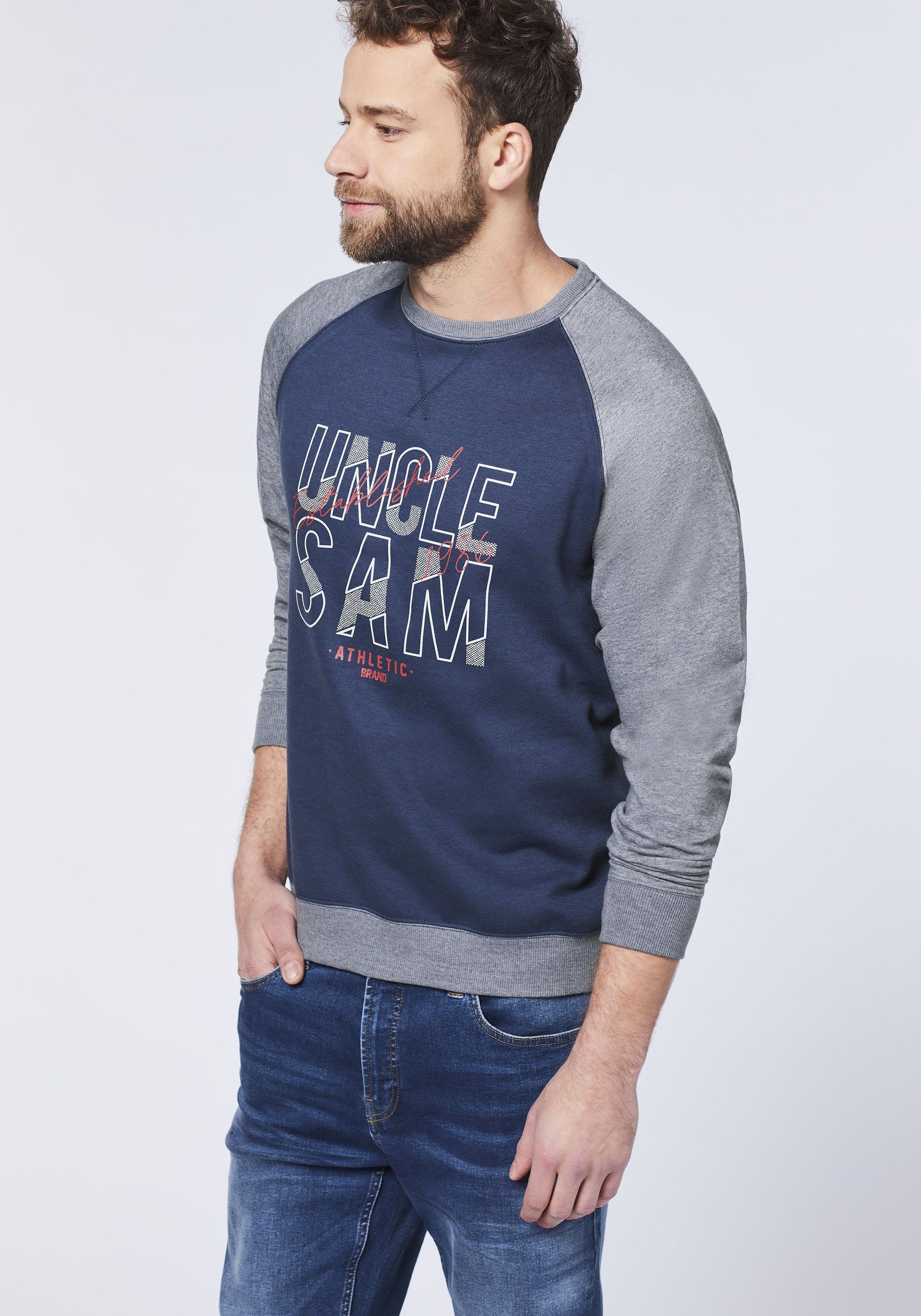 in Uncle Two-Tone-Optik Sweatshirt Sam