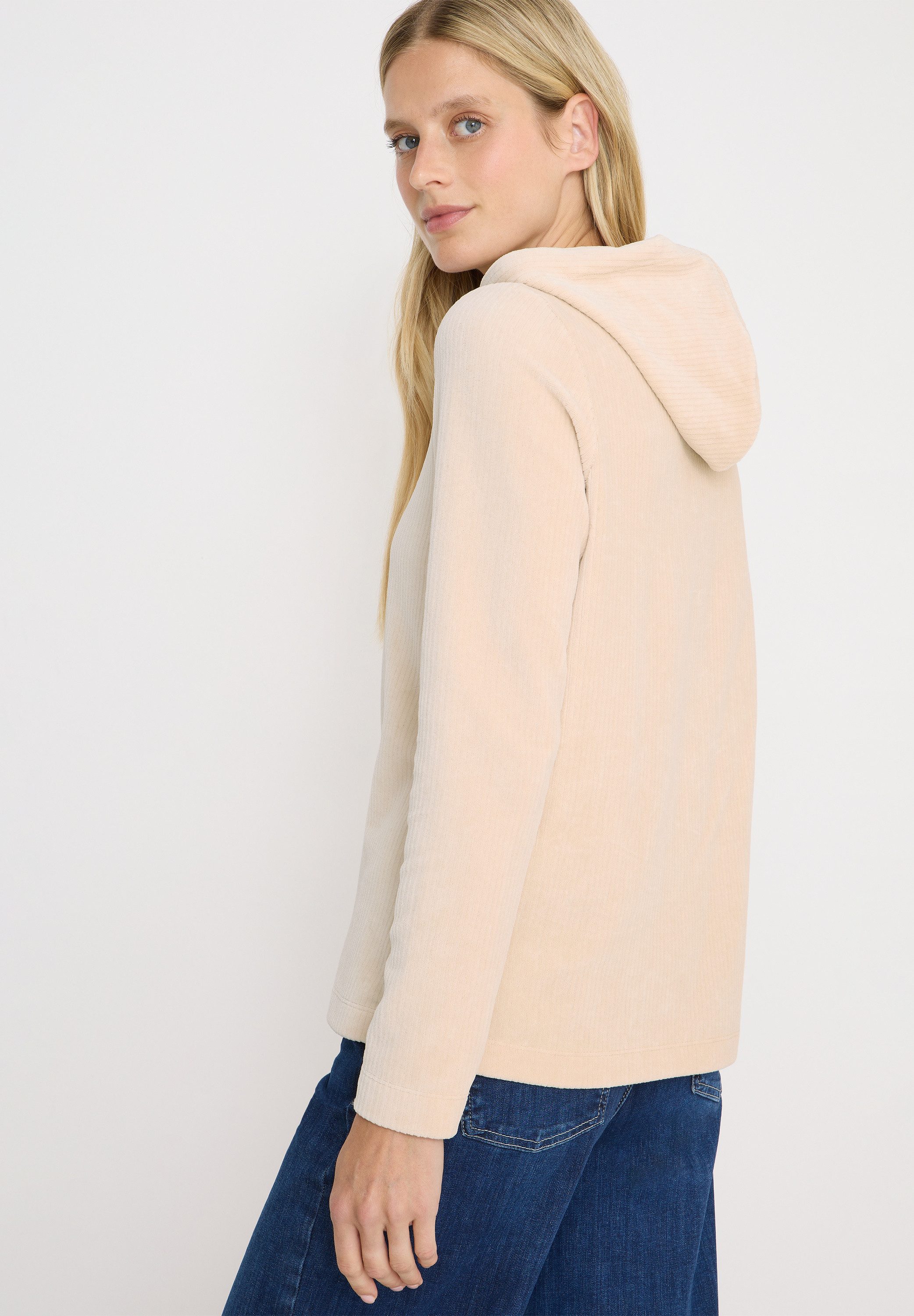 CECIL Hoodie aus softem Cord und mit Kapuze günstig online kaufen