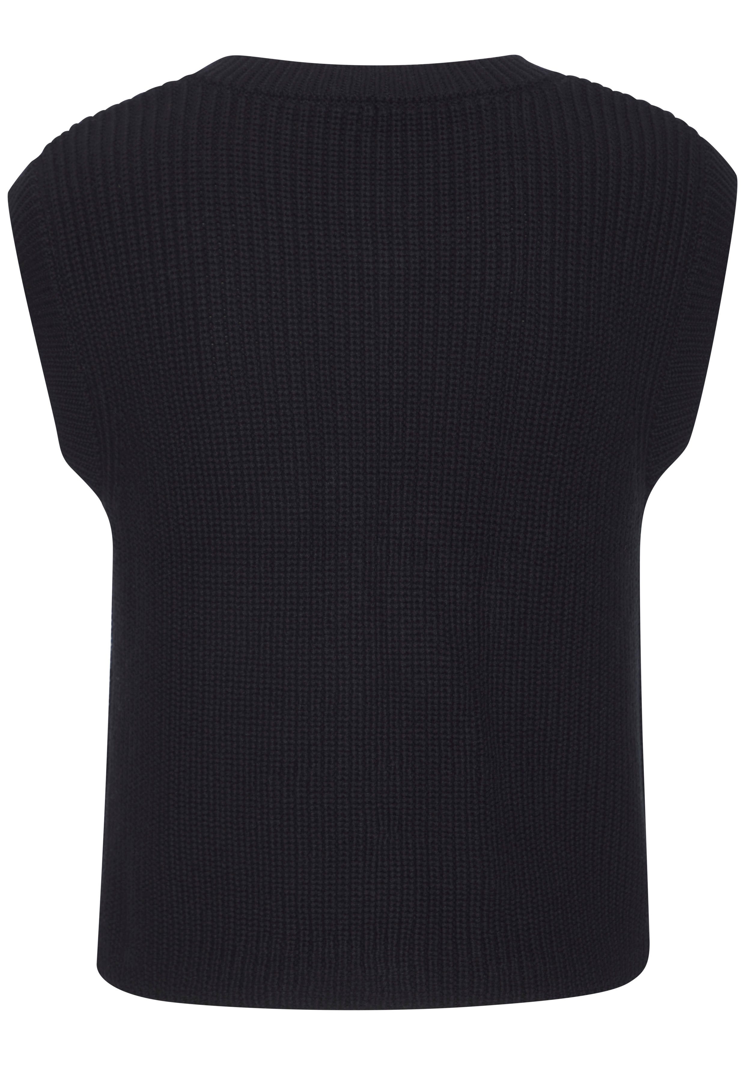 LASCANA Strickweste mit Knopfleiste, ärmelloser Strickpullover, feminin, chic