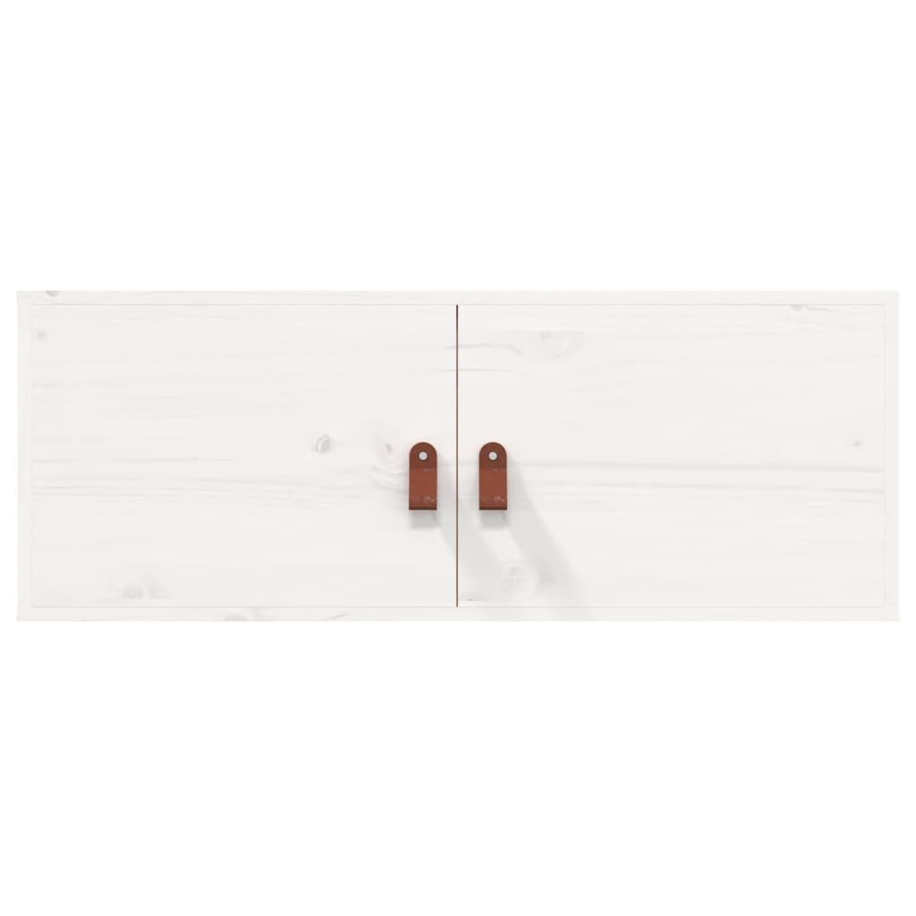 vidaXL Regal Wandschrank Weiß Kiefer, 1-tlg. 80x30x30 cm Massivholz