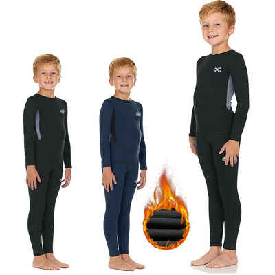 MEETYOO Thermounterhemd »Kinder Thermo Unterwäsche Set« (Fleece Skiunterwäsche, Sport Funktionswäsche) Thermo Unterhemd und Unterhose
