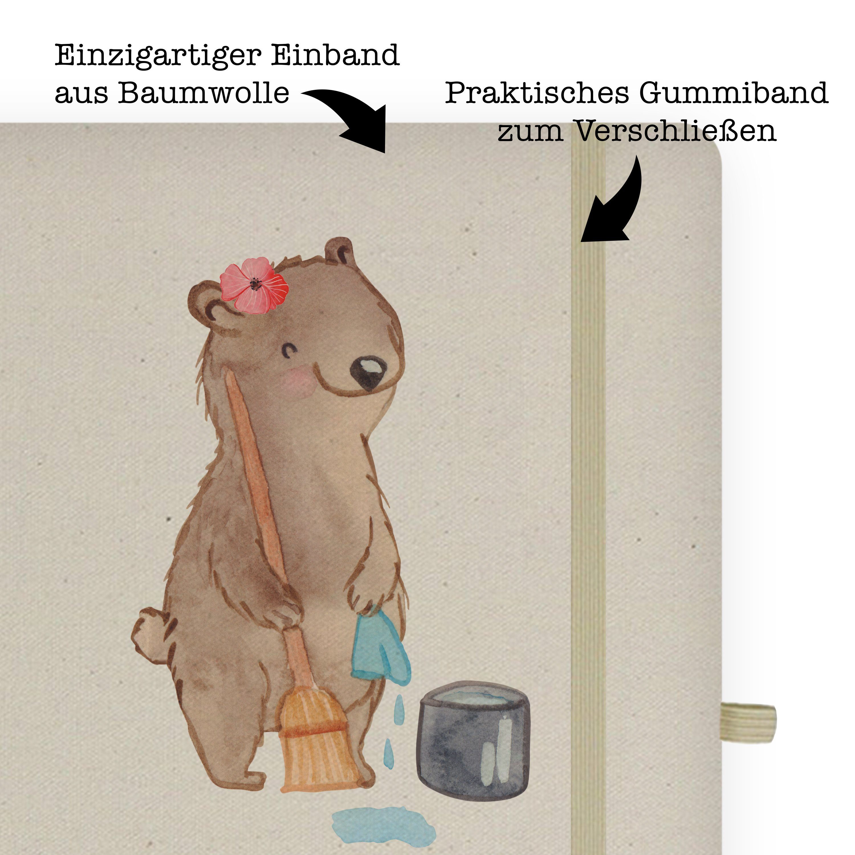 & Panda mit Mrs. Reinigungskraft Transparent - Mr. Tagebuch, Geschenk, Herz - Panda & Skizzenb Mr. Mrs. Notizbuch