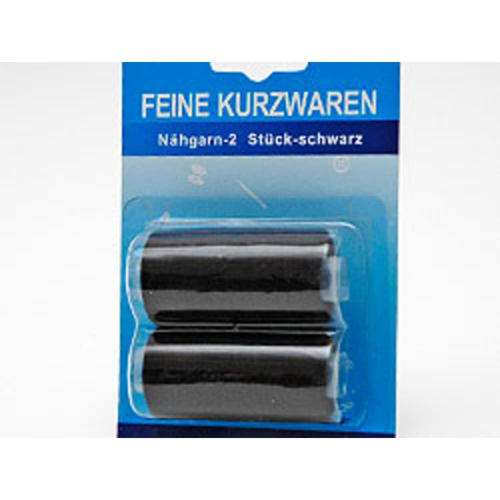 HundB 2 x 500m Nähgarn schwarz, Polyester Nähgarn, (Rollen, 2-St., Nähgarn), Nähfaden Garn Faden Nähmaterial Schwarz Polyestergarn Spule Rolle