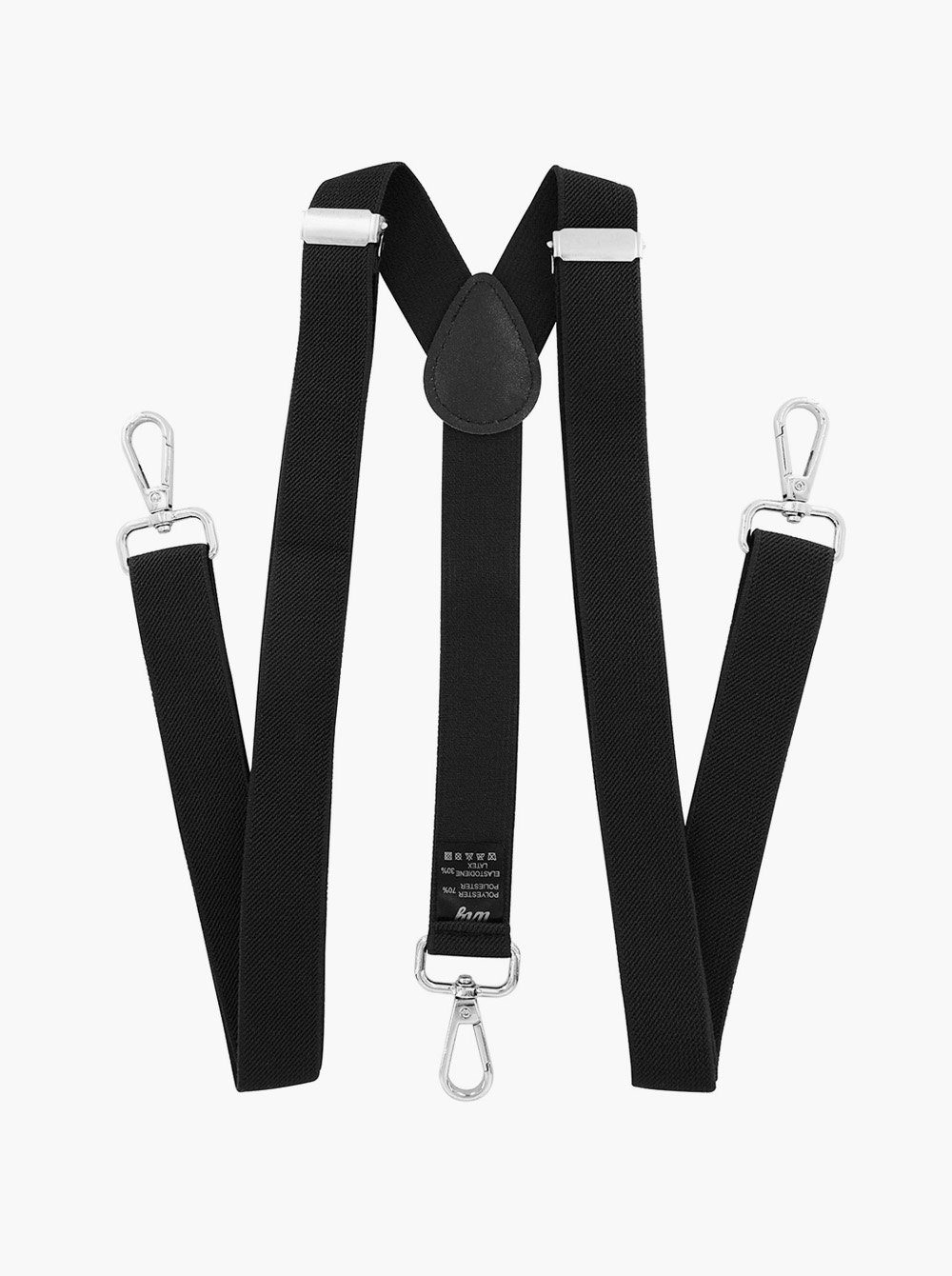 axy Hosenträger Herren Hosenträger 3 robusten Karabiner Verschluss 2,5 cm breit Y-Form verstellbar und elastisch 120cm Lang