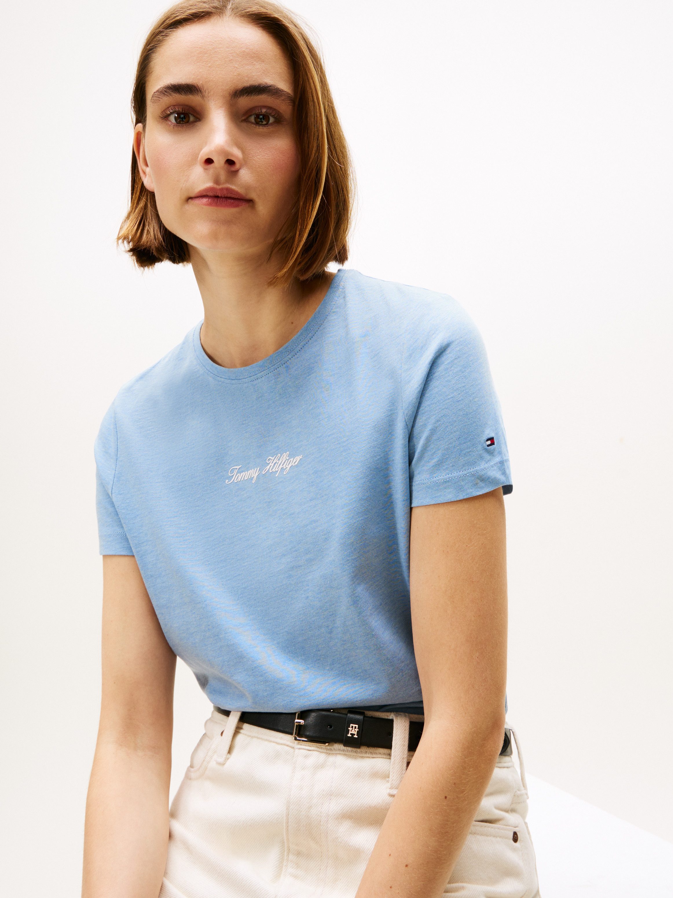 Tommy Hilfiger Kurzarmshirt CLASSIC SCRIPT REG SS TEE günstig online kaufen