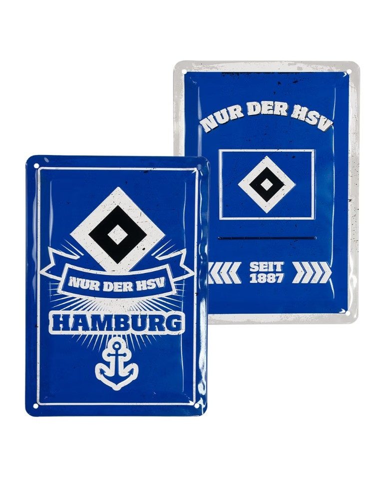 HSV Tasse HSV Blechschild 2er-Set "Hamburger SV"