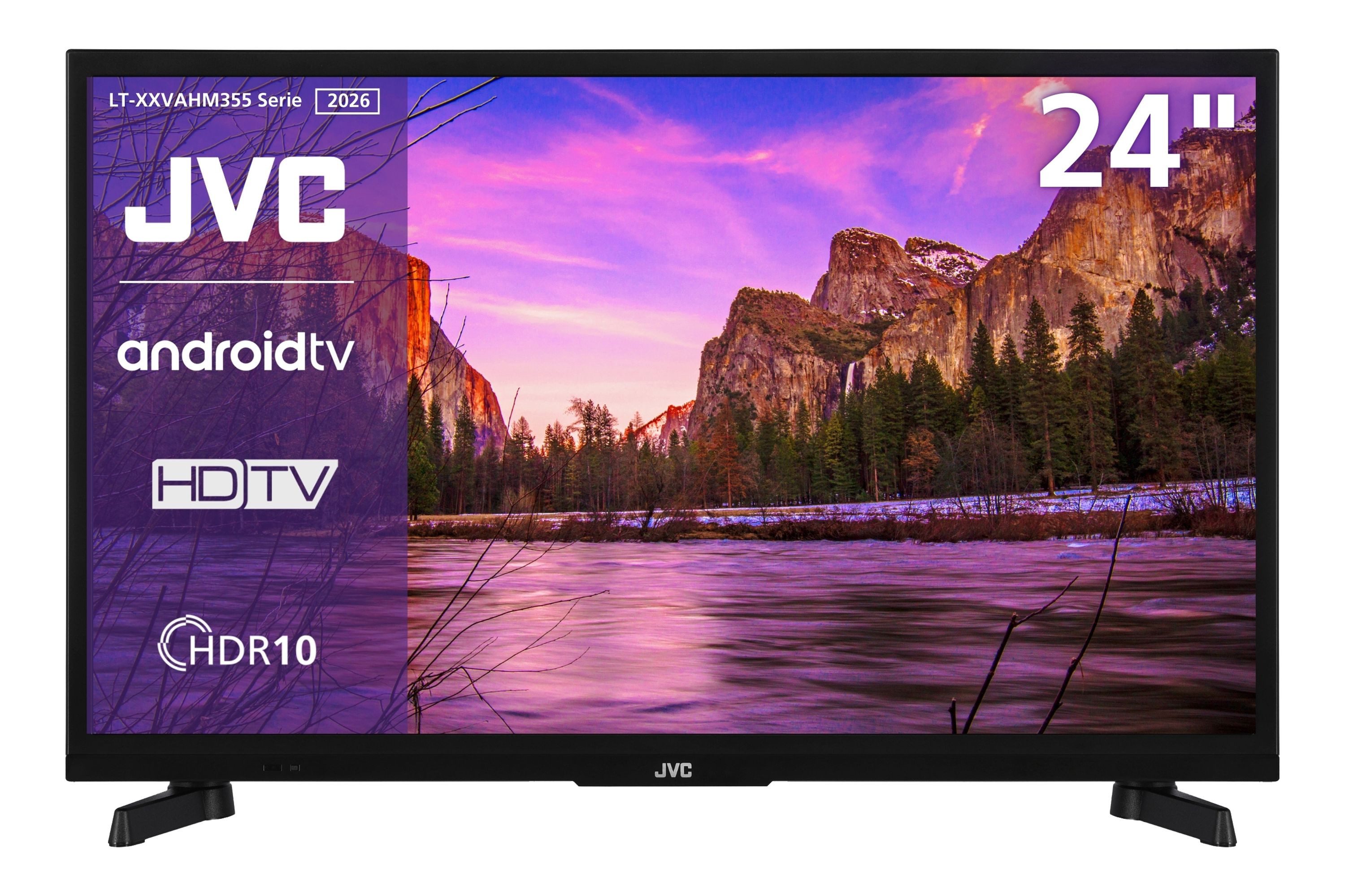 JVC LT-24VAHM355 LCD-LED Fernseher (60 cm/24 Zoll, HD-ready, Android TV, Android Smart TV, HDR, Triple-Tuner, Bluetooth)