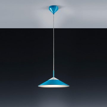 Reality Leuchten LED Pendelleuchte, Leuchtmittel inklusive, Warmweiß, Hängeleuchte Hängelampe Pendelleuchte Esszimmerlampe blau E27