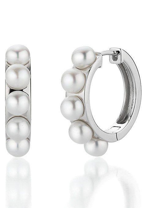 Firetti Бисерohrringe Schmuck Geschenk Ohrschmuck Creolen Perle, Made in Germany - mit Süßwasserzuchtperle