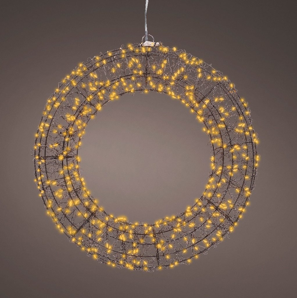 Kaemingk Dekokranz Lumineo LED-Kranz Metall schwarz, günstig online kaufen