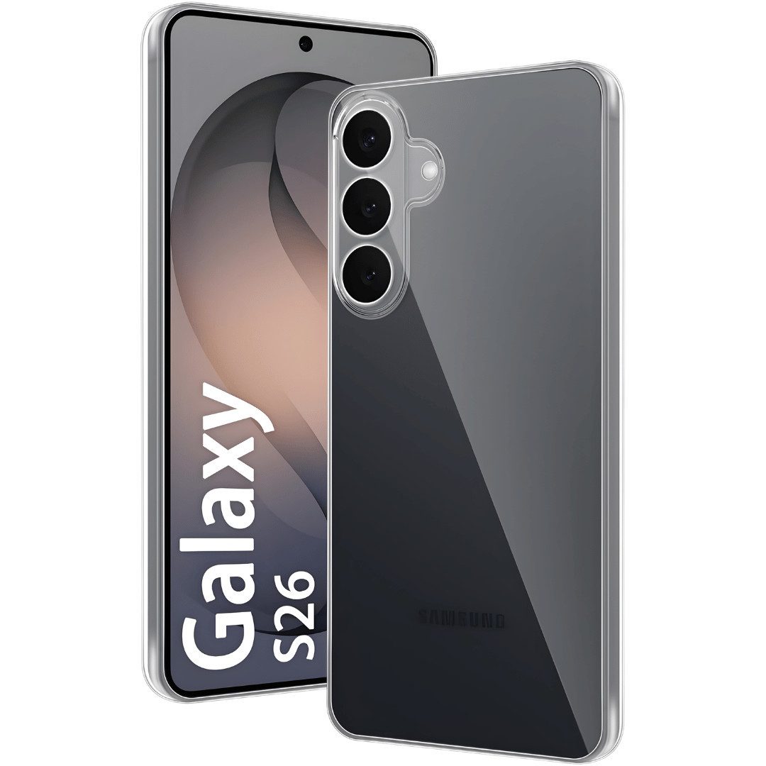 SmartUP Smartphone-Hülle für Samsung Galaxy S26 / Ultra / Plus Case Silikon Tasche Schutzglas 6,3, integrierter Kameraschutz