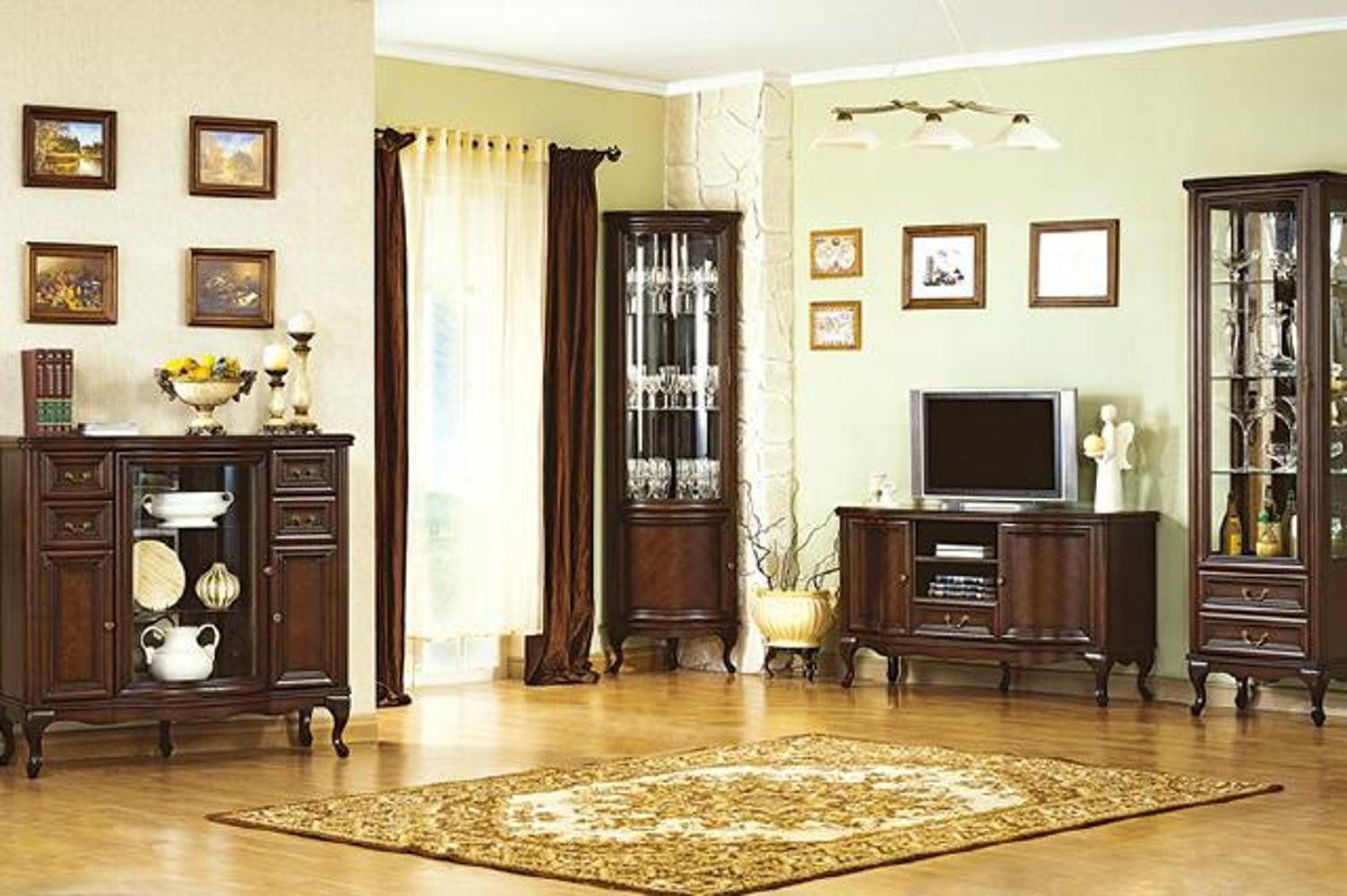 Xlmoebel Wohnzimmer-Set Wohnzimmermöbel-Set 4-tlg. italienischer Stil mit Kommode, (4 teiliges Wohnzimmer Set), Hergestellt in Europa