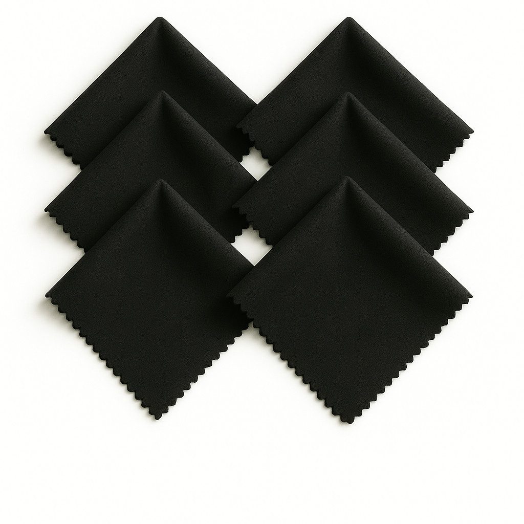 Kemes Brillenputztücher Brillenreinigungstuch Mikrofaser Mikrofasertuch (15x18 cm, Set, 6 Stück)