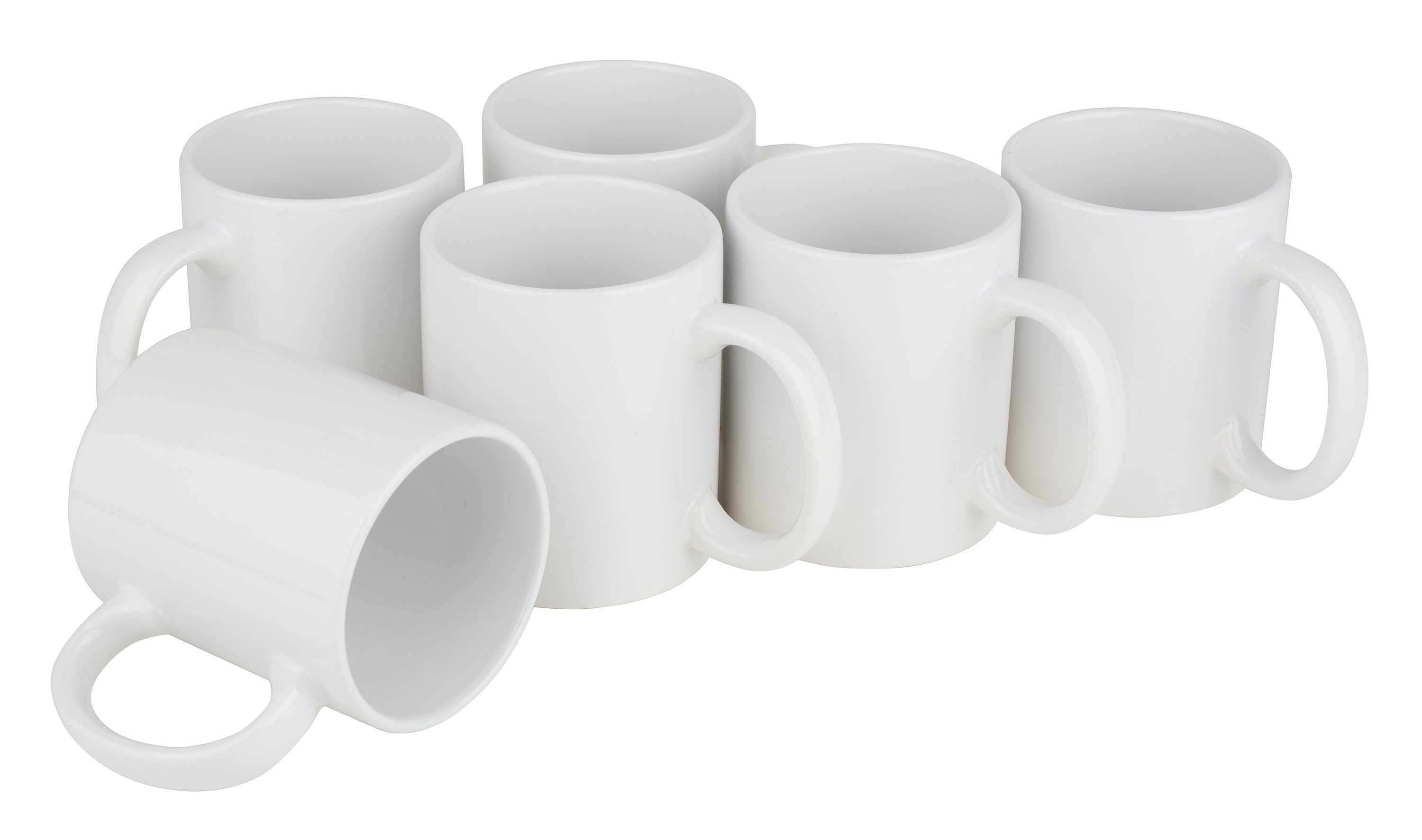 VBS Tasse Basic, Porzellan, Porzellan, 6 Stück